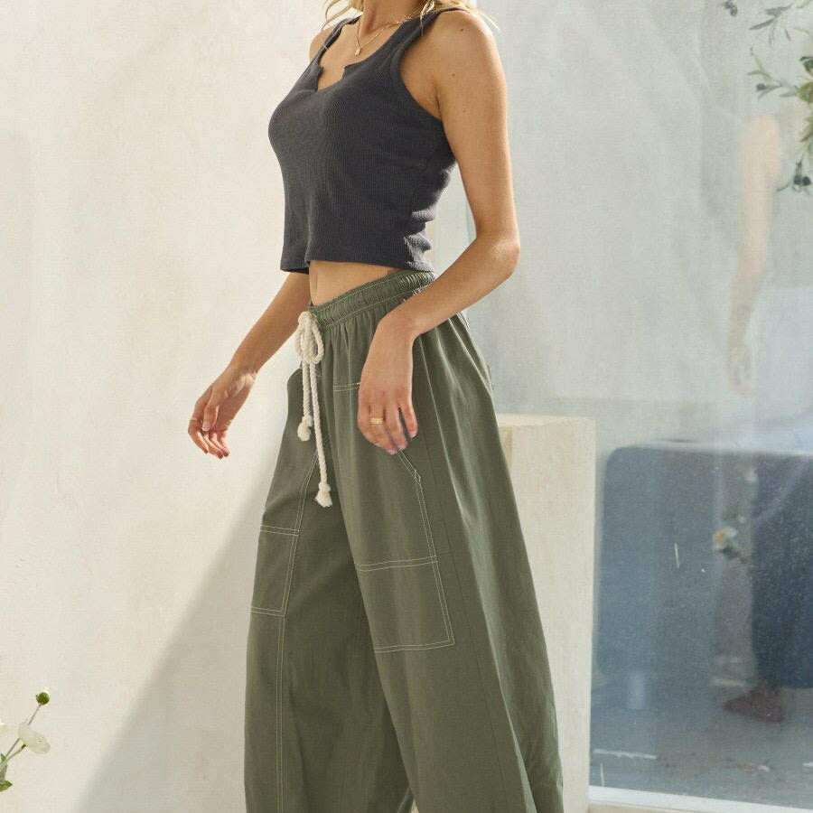 ODDI Balloon Shaped Cotton Pants-Bottoms-Krush Kandy, Women's Online Fashion Boutique Located in Phoenix, Arizona (Scottsdale Area)
