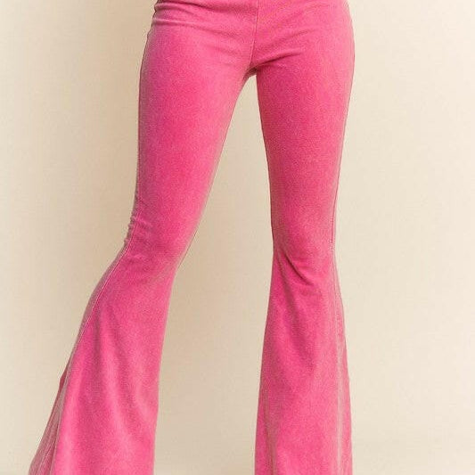 J.HER Retro Ribbed Flare Pants-Pants-Krush Kandy, Women's Online Fashion Boutique Located in Phoenix, Arizona (Scottsdale Area)