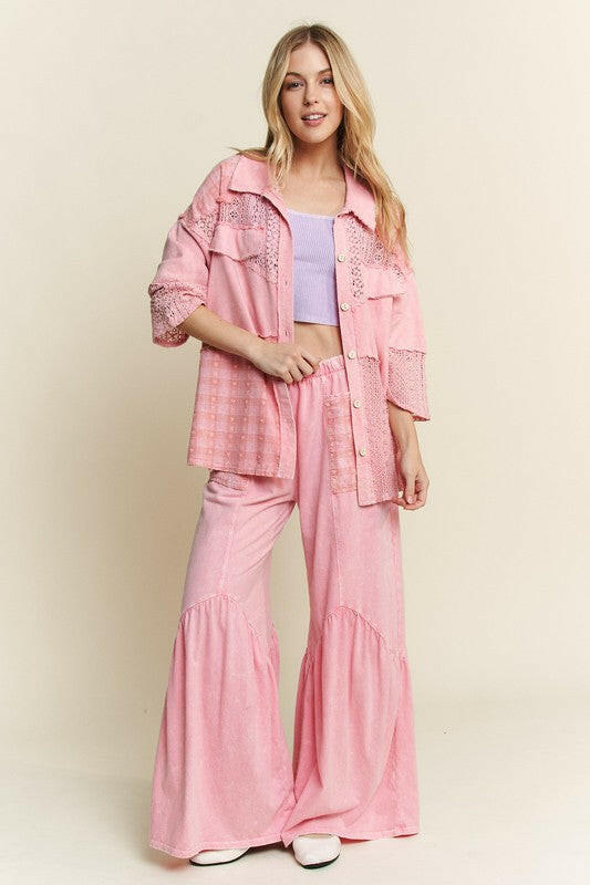Sweet Stitch Button Down-Tops-Krush Kandy, Women's Online Fashion Boutique Located in Phoenix, Arizona (Scottsdale Area)