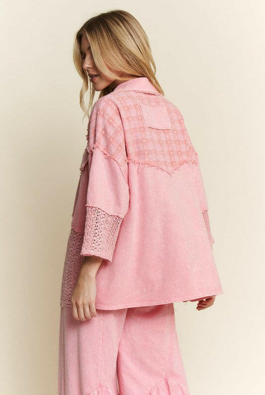 Sweet Stitch Button Down-Tops-Krush Kandy, Women's Online Fashion Boutique Located in Phoenix, Arizona (Scottsdale Area)