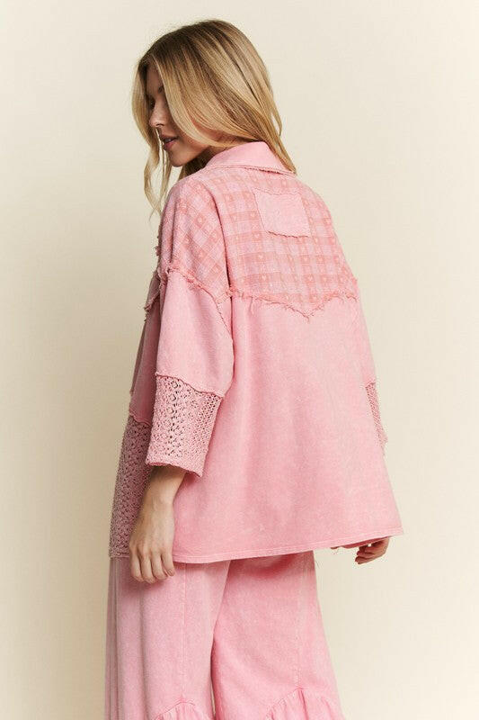 Sweet Stitch Button Down-Tops-Krush Kandy, Women's Online Fashion Boutique Located in Phoenix, Arizona (Scottsdale Area)