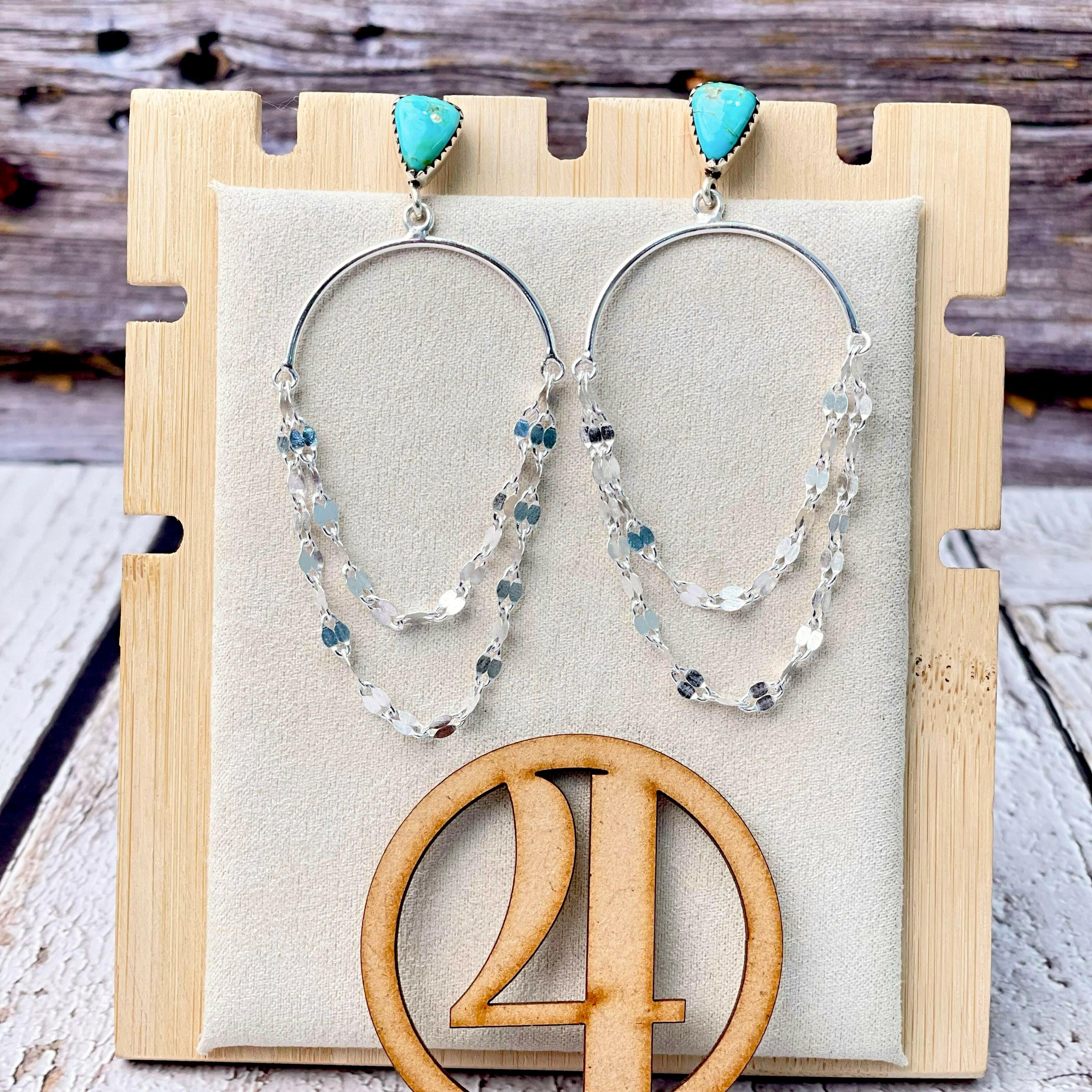 Put On A Show Slab Sterling Chain Earrings-Earrings-Krush Kandy, Women's Online Fashion Boutique Located in Phoenix, Arizona (Scottsdale Area)