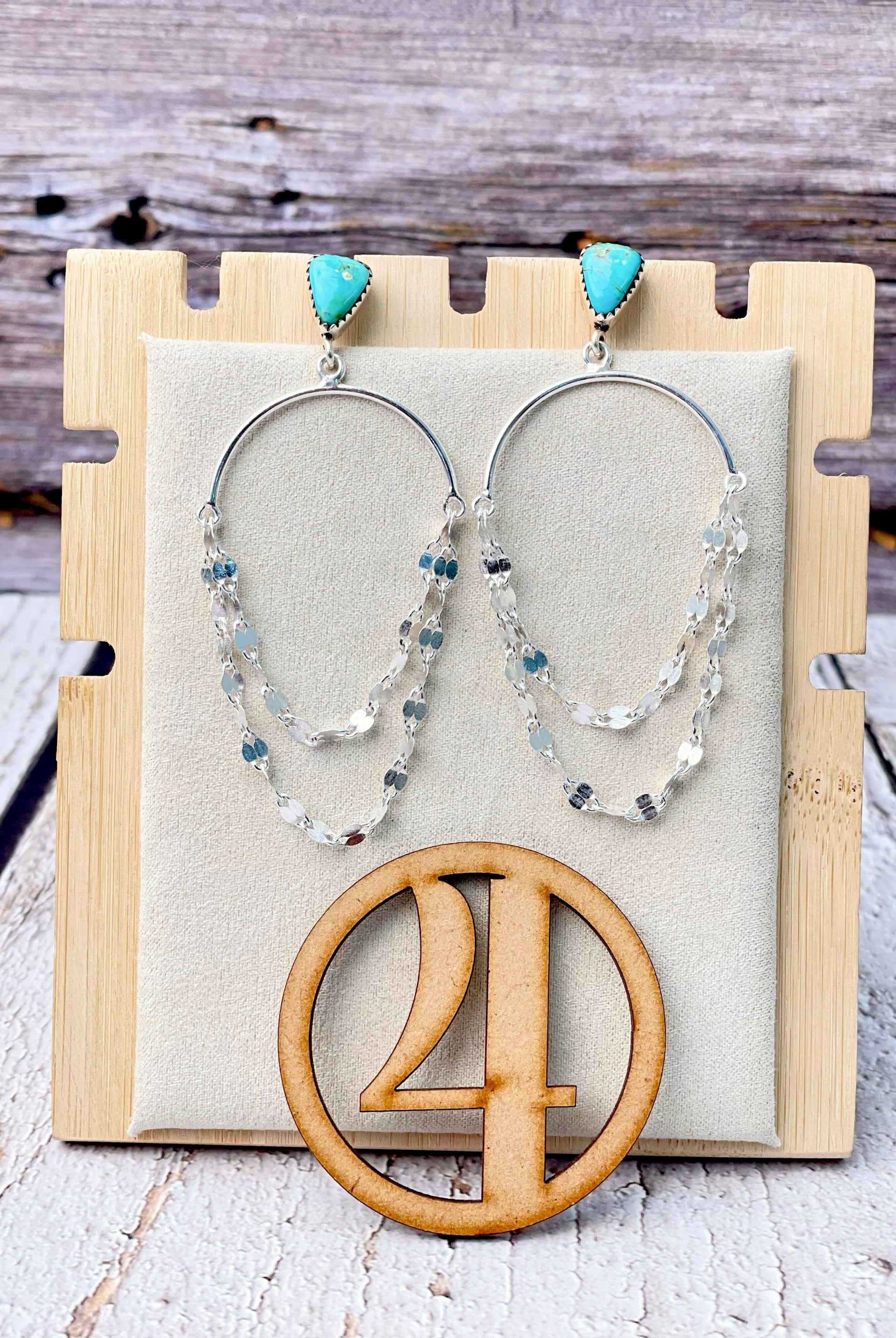 Put On A Show Slab Sterling Chain Earrings-Earrings-Krush Kandy, Women's Online Fashion Boutique Located in Phoenix, Arizona (Scottsdale Area)