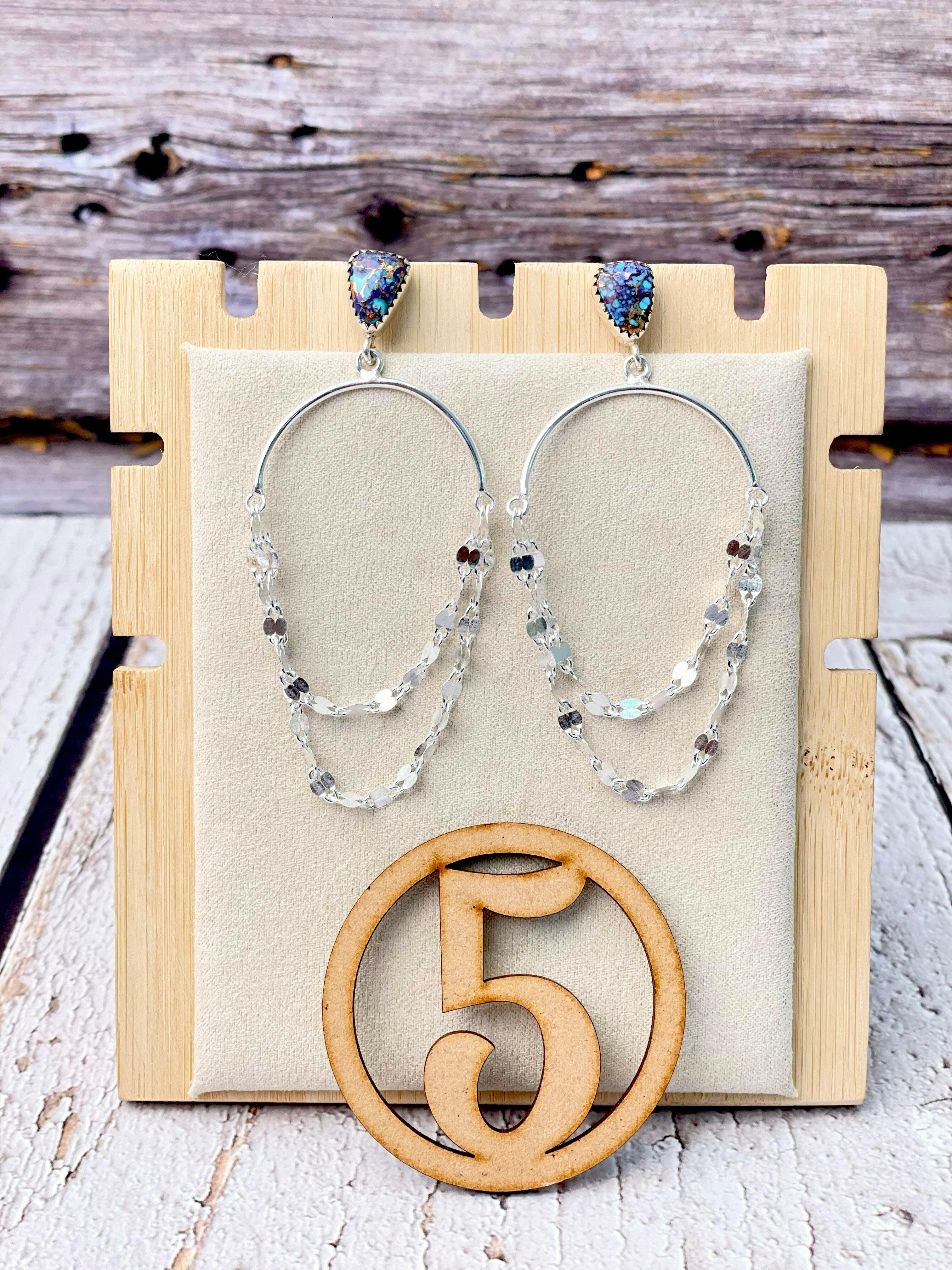 Put On A Show Slab Sterling Chain Earrings-Earrings-Krush Kandy, Women's Online Fashion Boutique Located in Phoenix, Arizona (Scottsdale Area)