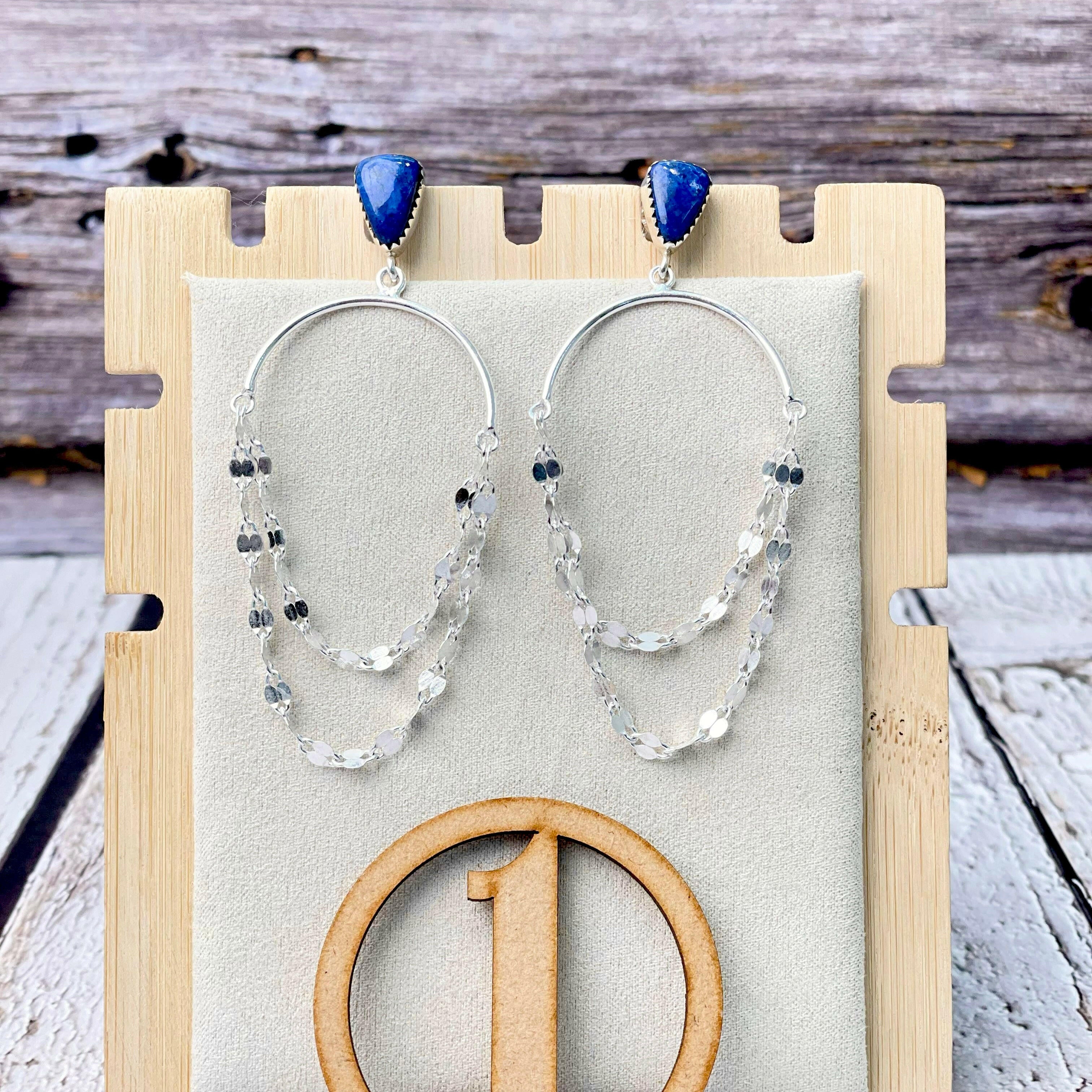 Put On A Show Slab Sterling Chain Earrings-Earrings-Krush Kandy, Women's Online Fashion Boutique Located in Phoenix, Arizona (Scottsdale Area)