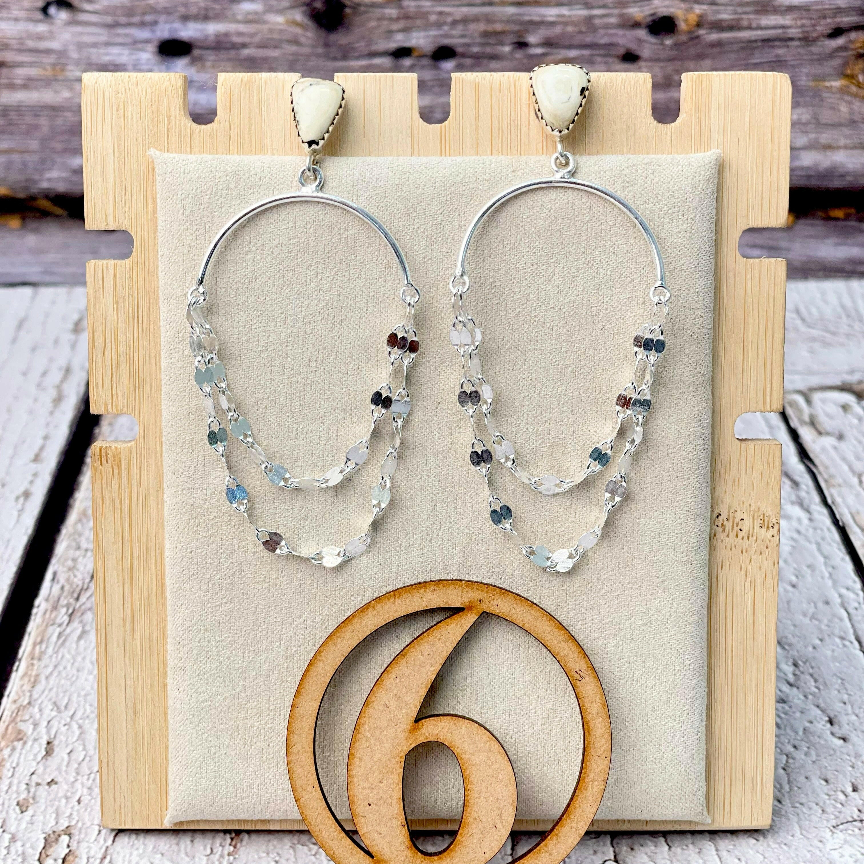 Put On A Show Slab Sterling Chain Earrings-Earrings-Krush Kandy, Women's Online Fashion Boutique Located in Phoenix, Arizona (Scottsdale Area)