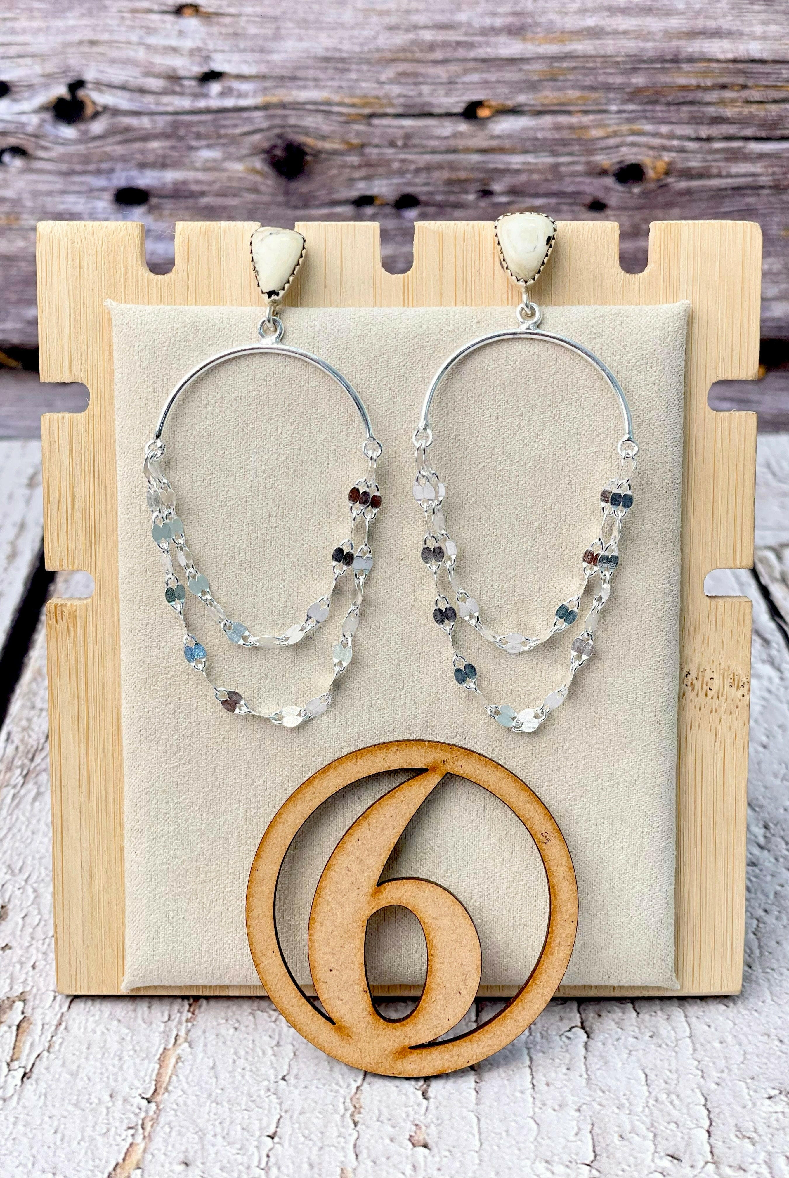 Put On A Show Slab Sterling Chain Earrings-Earrings-Krush Kandy, Women's Online Fashion Boutique Located in Phoenix, Arizona (Scottsdale Area)