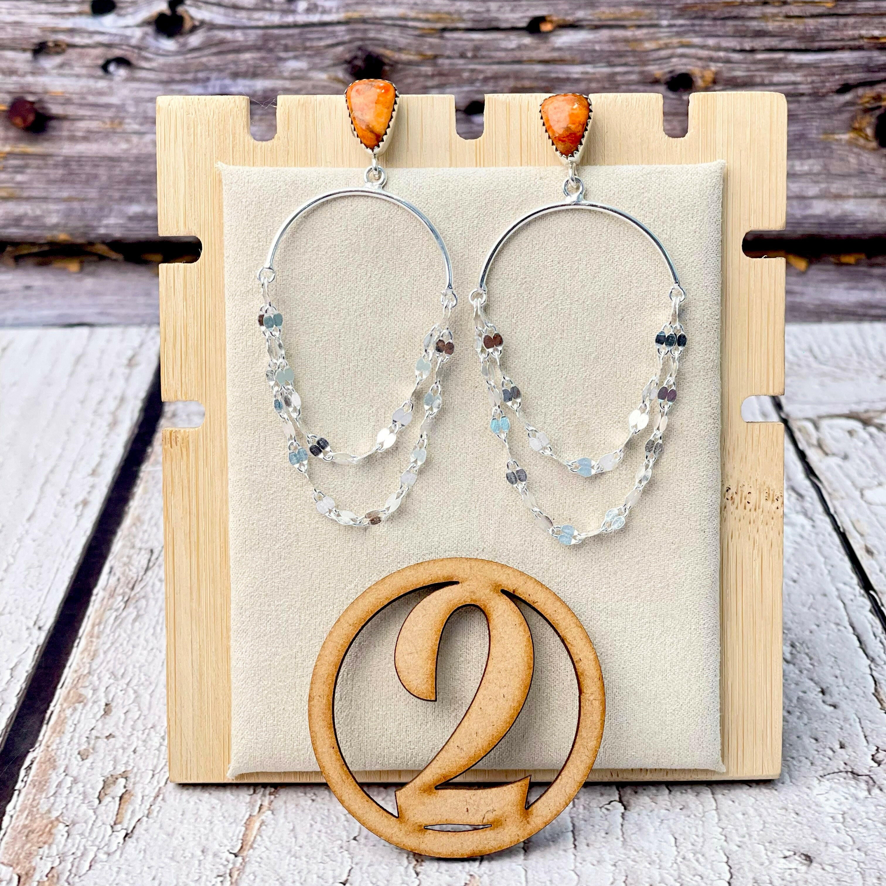 Put On A Show Slab Sterling Chain Earrings-Earrings-Krush Kandy, Women's Online Fashion Boutique Located in Phoenix, Arizona (Scottsdale Area)