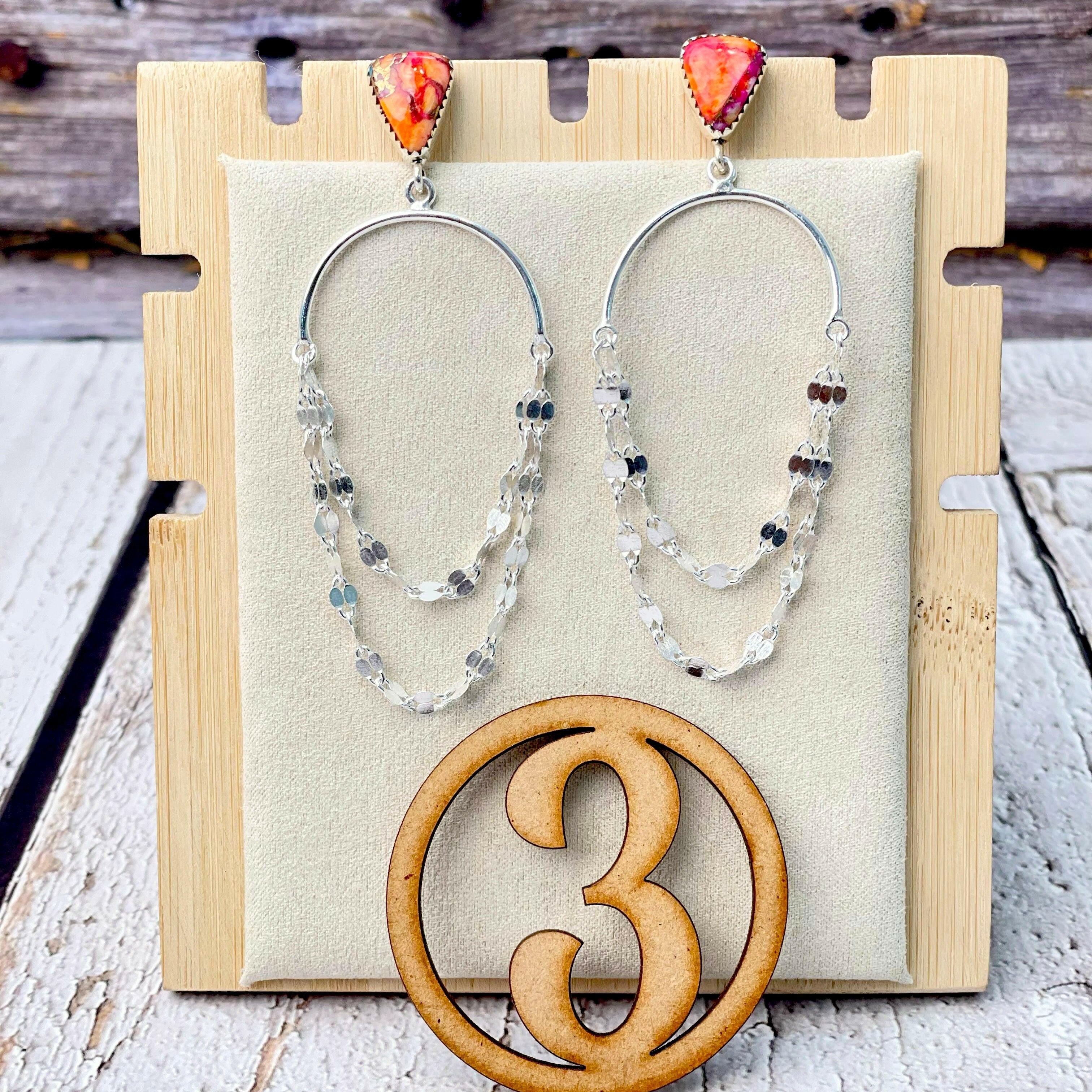 Put On A Show Slab Sterling Chain Earrings-Earrings-Krush Kandy, Women's Online Fashion Boutique Located in Phoenix, Arizona (Scottsdale Area)