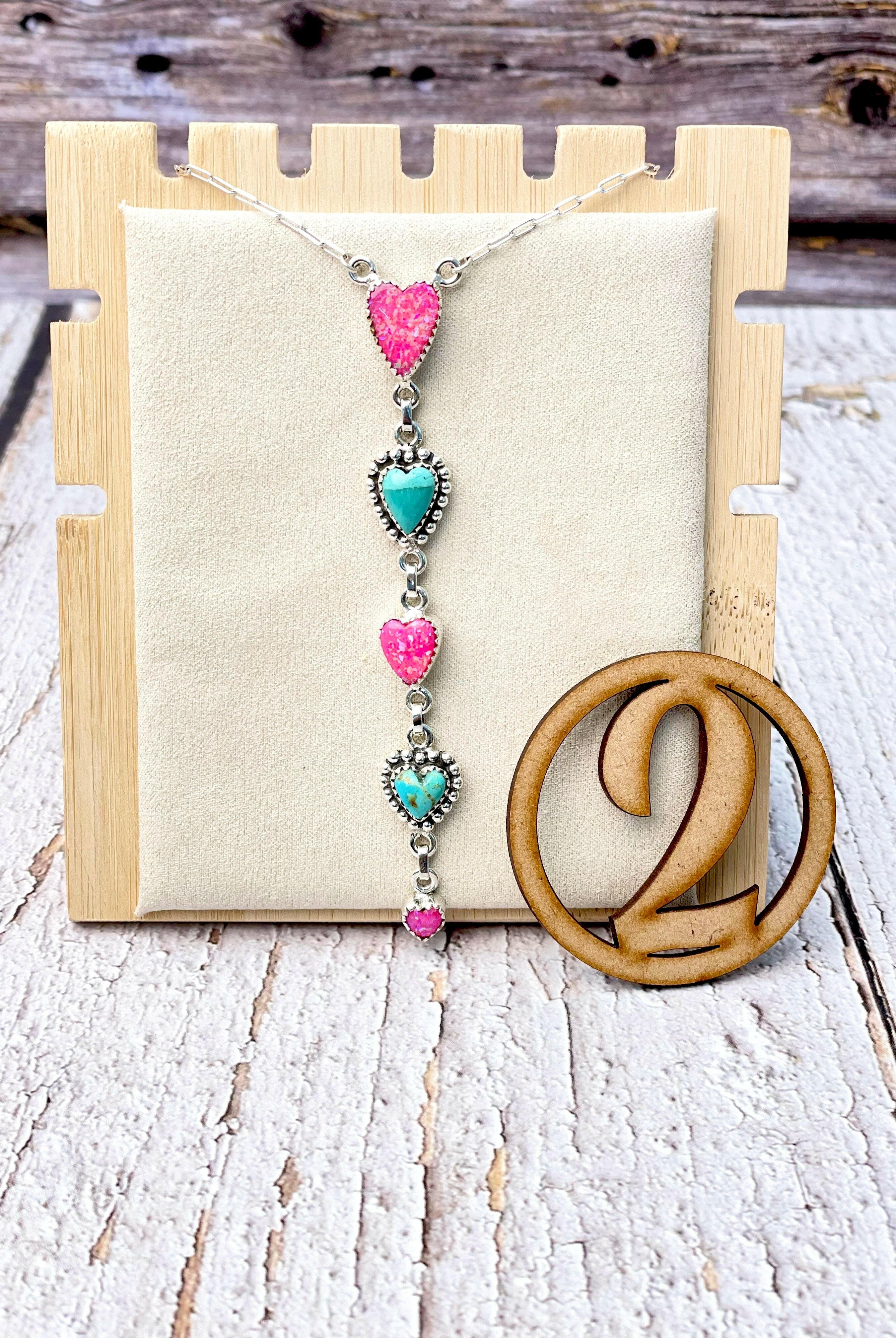 Multi Heart Lariat Necklace-Necklaces-Krush Kandy, Women's Online Fashion Boutique Located in Phoenix, Arizona (Scottsdale Area)