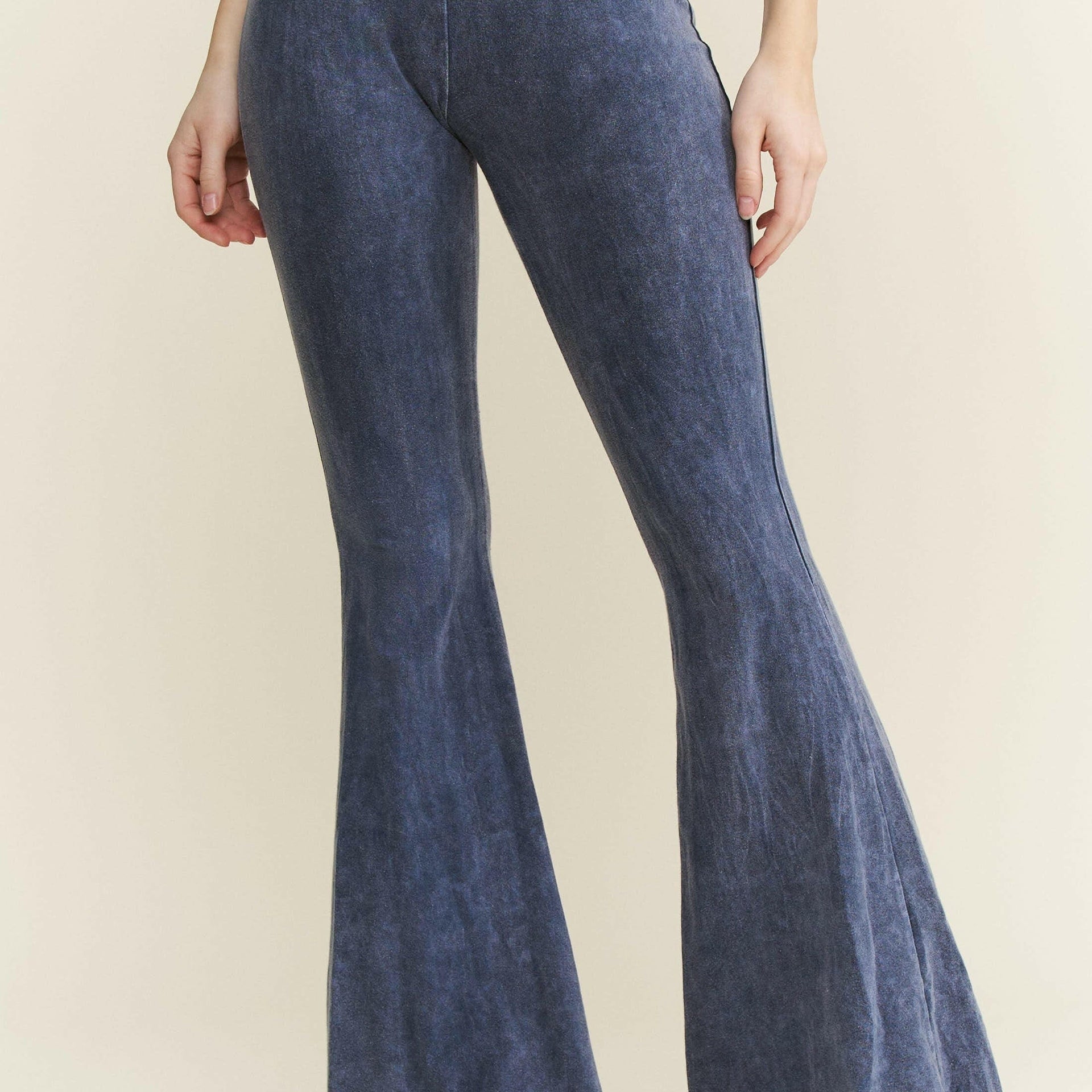 J.HER Retro Ribbed Flare Pants-Pants-Krush Kandy, Women's Online Fashion Boutique Located in Phoenix, Arizona (Scottsdale Area)