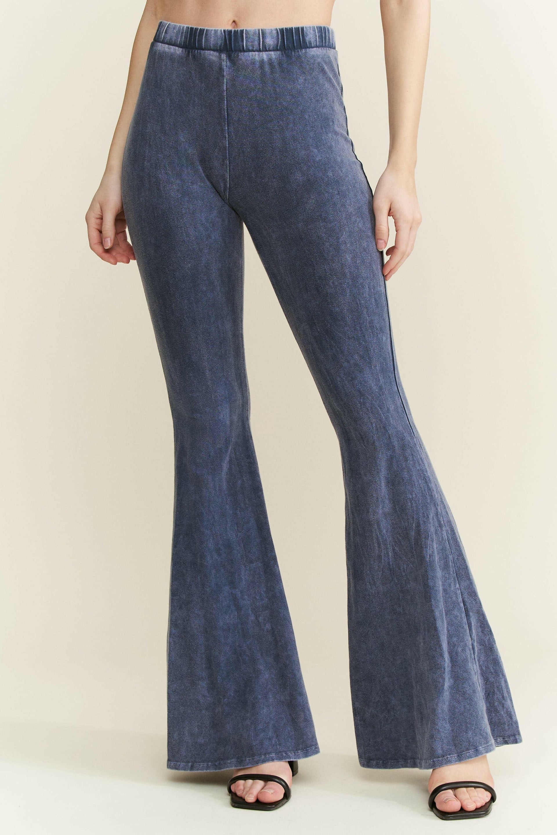 J.HER Retro Ribbed Flare Pants-Pants-Krush Kandy, Women's Online Fashion Boutique Located in Phoenix, Arizona (Scottsdale Area)