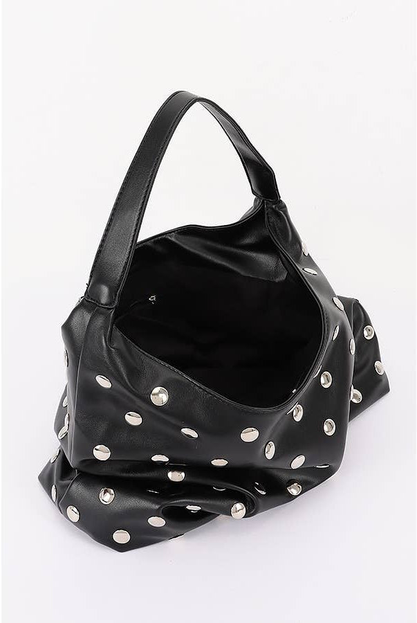 Studded Faux Leather Hobo Bag-Purses & Bags-Krush Kandy, Women's Online Fashion Boutique Located in Phoenix, Arizona (Scottsdale Area)