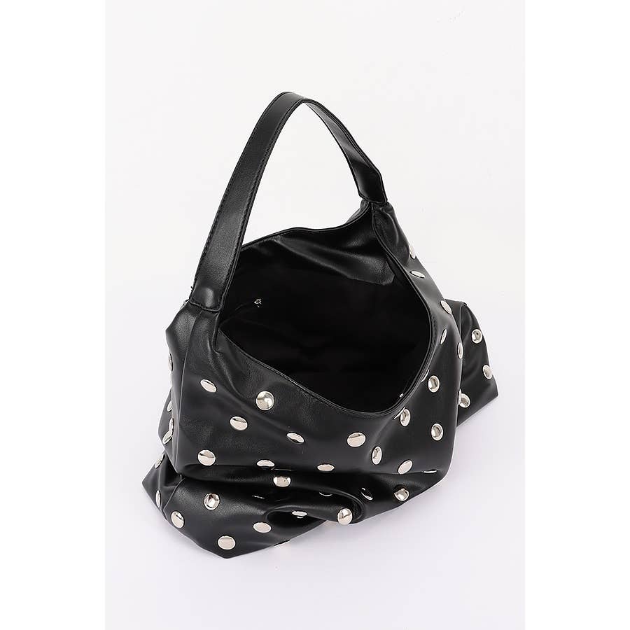 Studded Faux Leather Hobo Bag-Purses & Bags-Krush Kandy, Women's Online Fashion Boutique Located in Phoenix, Arizona (Scottsdale Area)