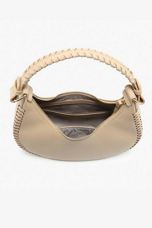 Aria Whipstitch Crescent Shoulder Bag-handbags-Krush Kandy, Women's Online Fashion Boutique Located in Phoenix, Arizona (Scottsdale Area)