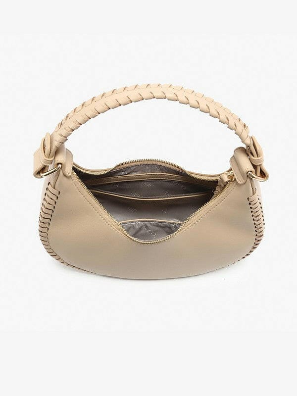 Aria Whipstitch Crescent Shoulder Bag-handbags-Krush Kandy, Women's Online Fashion Boutique Located in Phoenix, Arizona (Scottsdale Area)