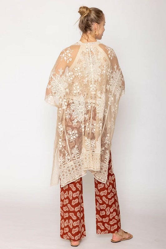 Meadow Bloom Lace Kimono-Kimono-Krush Kandy, Women's Online Fashion Boutique Located in Phoenix, Arizona (Scottsdale Area)