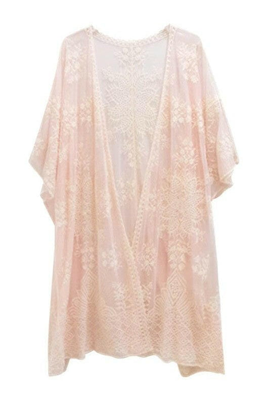 Meadow Bloom Lace Kimono-Kimono-Krush Kandy, Women's Online Fashion Boutique Located in Phoenix, Arizona (Scottsdale Area)