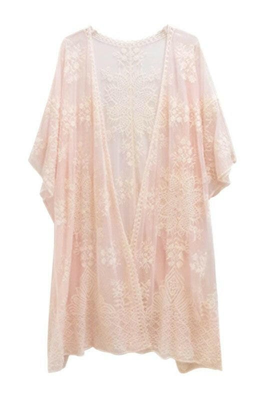 Meadow Bloom Lace Kimono-Kimono-Krush Kandy, Women's Online Fashion Boutique Located in Phoenix, Arizona (Scottsdale Area)