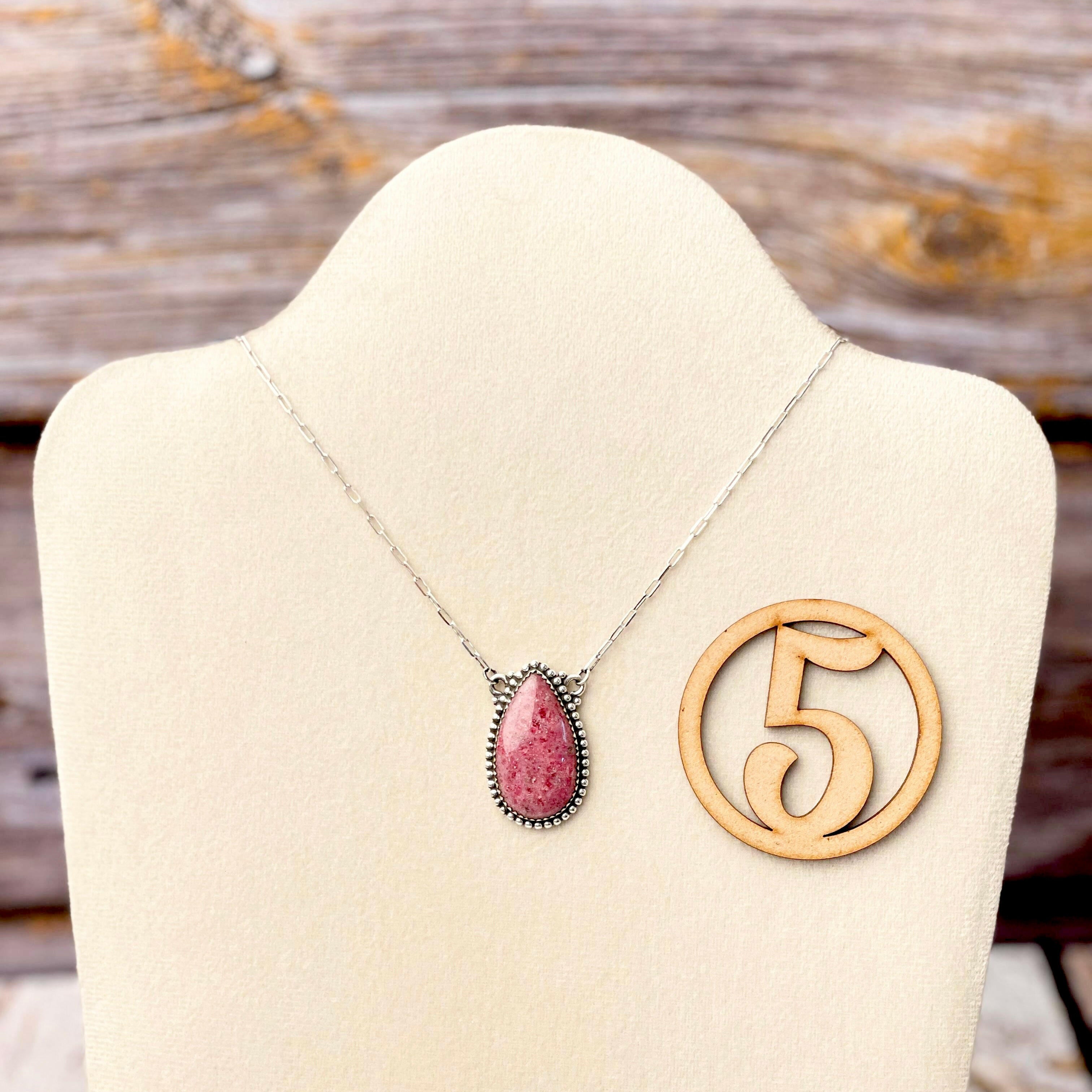 Rhodonite Slab Necklaces-Necklaces-Krush Kandy, Women's Online Fashion Boutique Located in Phoenix, Arizona (Scottsdale Area)