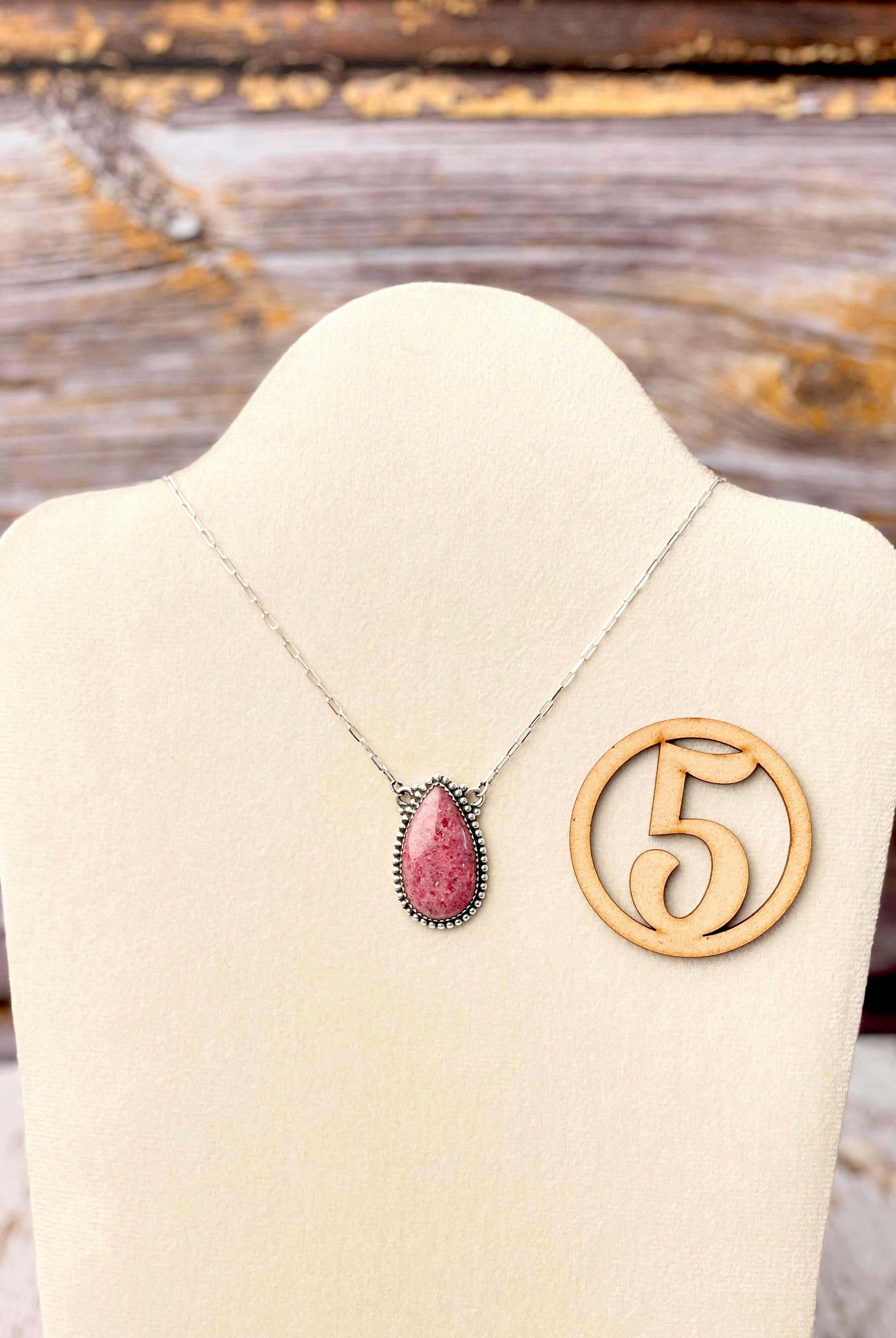 Rhodonite Slab Necklaces-Necklaces-Krush Kandy, Women's Online Fashion Boutique Located in Phoenix, Arizona (Scottsdale Area)