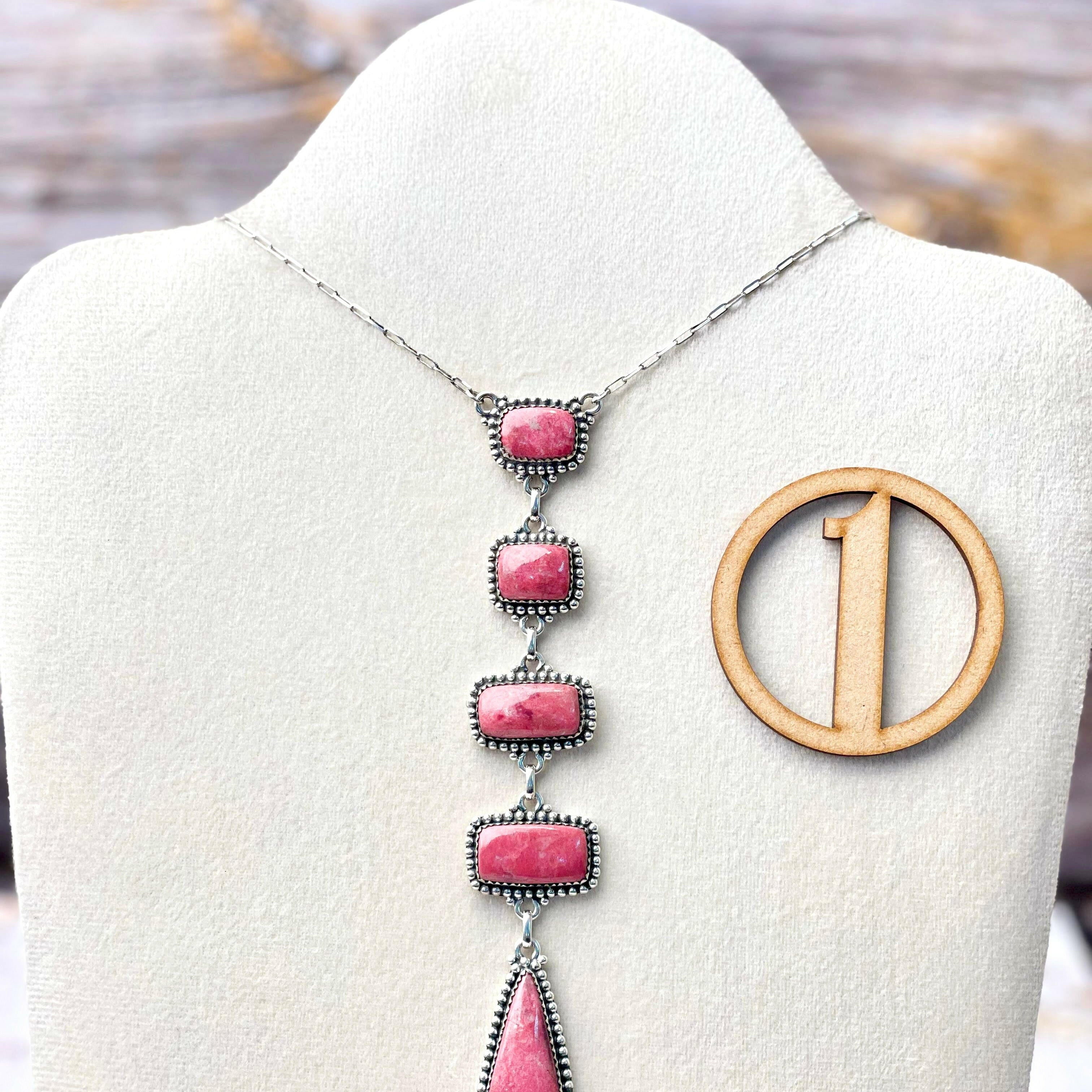 Thulite Drop Necklace-Necklaces-Krush Kandy, Women's Online Fashion Boutique Located in Phoenix, Arizona (Scottsdale Area)