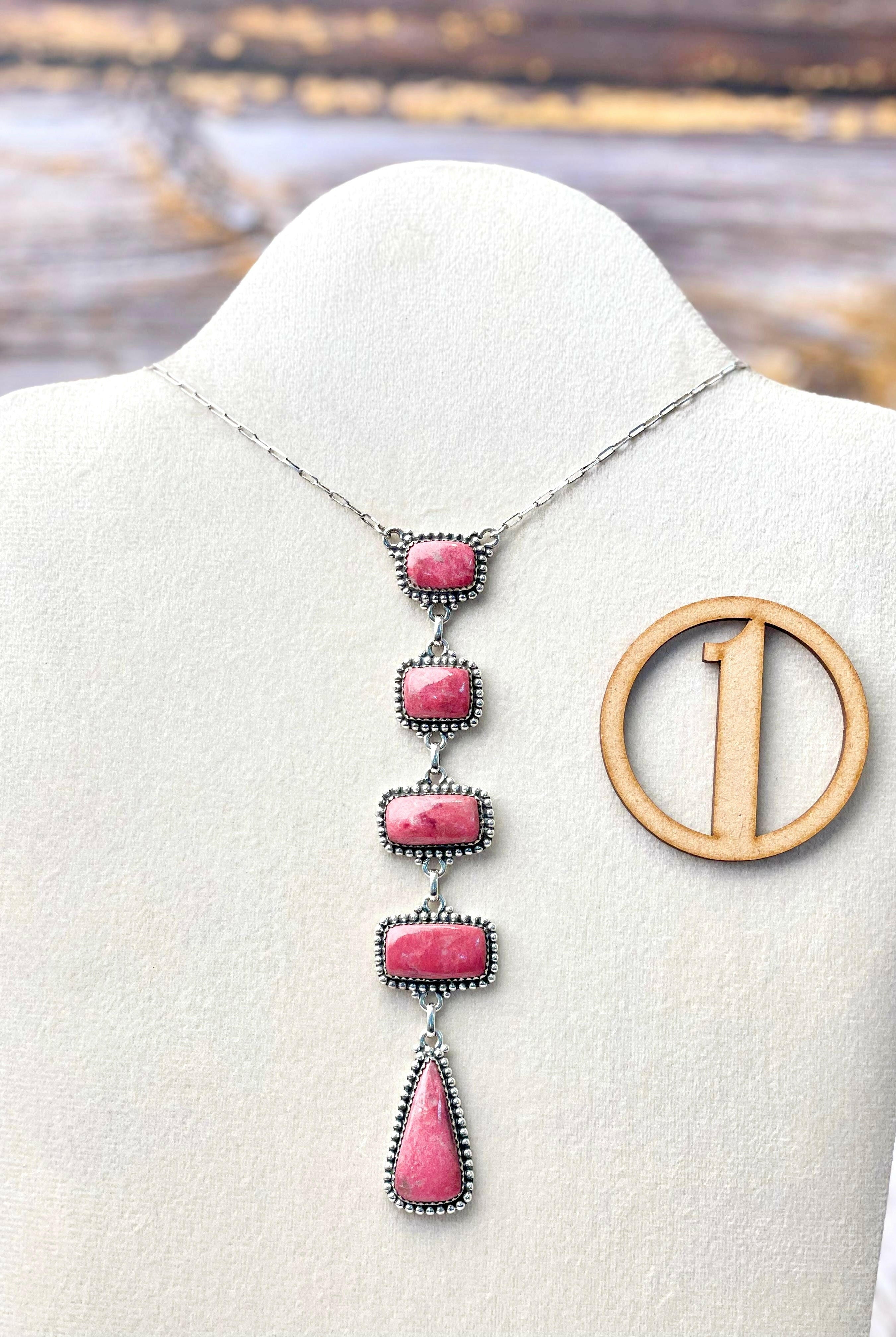 Thulite Drop Necklace-Necklaces-Krush Kandy, Women's Online Fashion Boutique Located in Phoenix, Arizona (Scottsdale Area)
