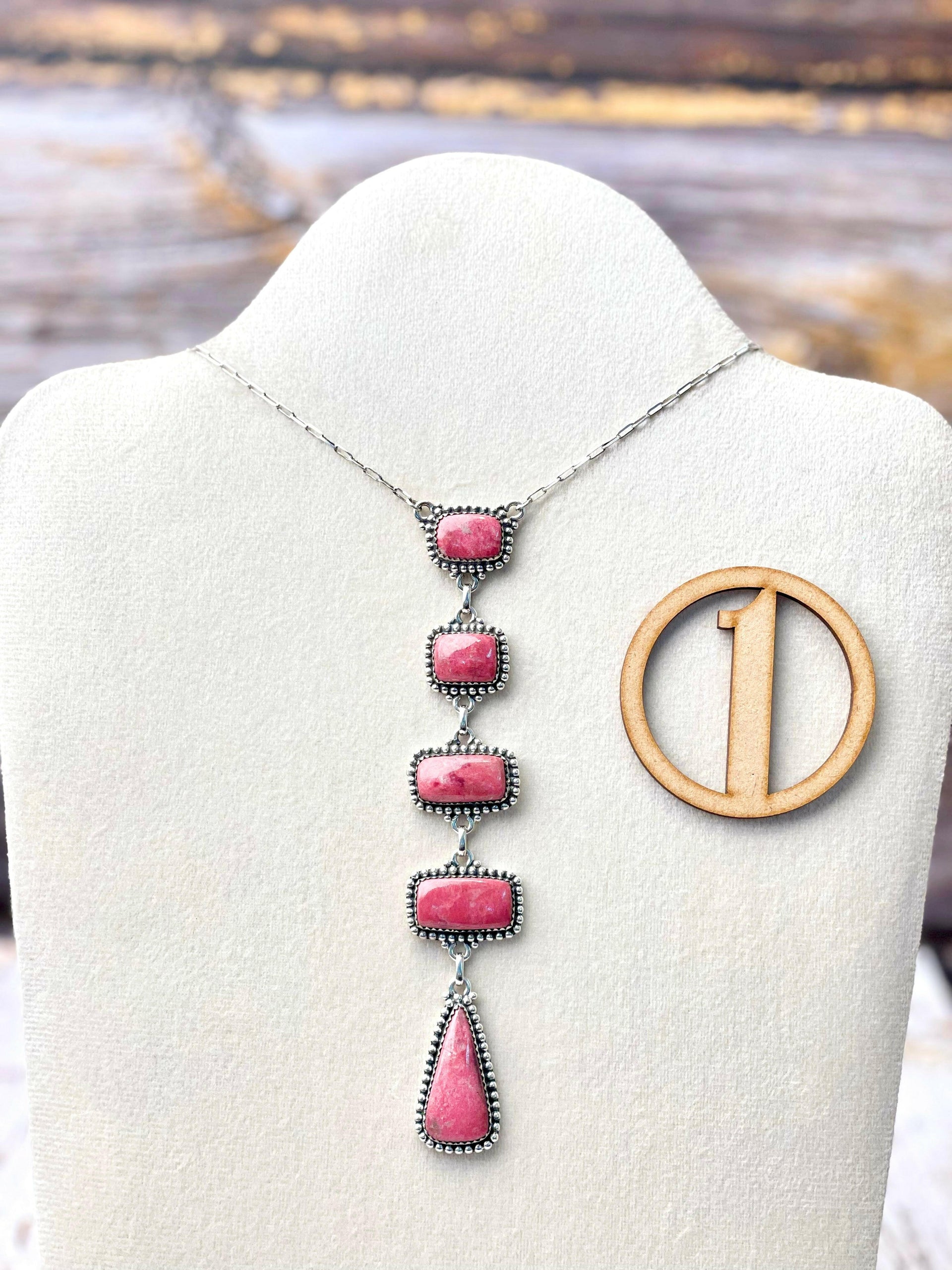 Thulite Drop Necklace-Necklaces-Krush Kandy, Women's Online Fashion Boutique Located in Phoenix, Arizona (Scottsdale Area)