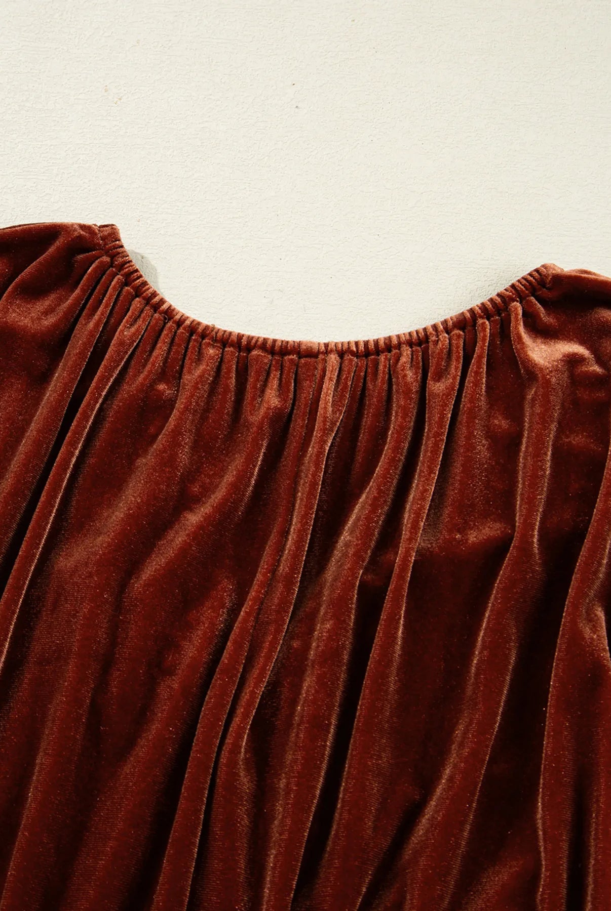 V Neck Puff Sleeve Velvet Dress-Dresses-Krush Kandy, Women's Online Fashion Boutique Located in Phoenix, Arizona (Scottsdale Area)