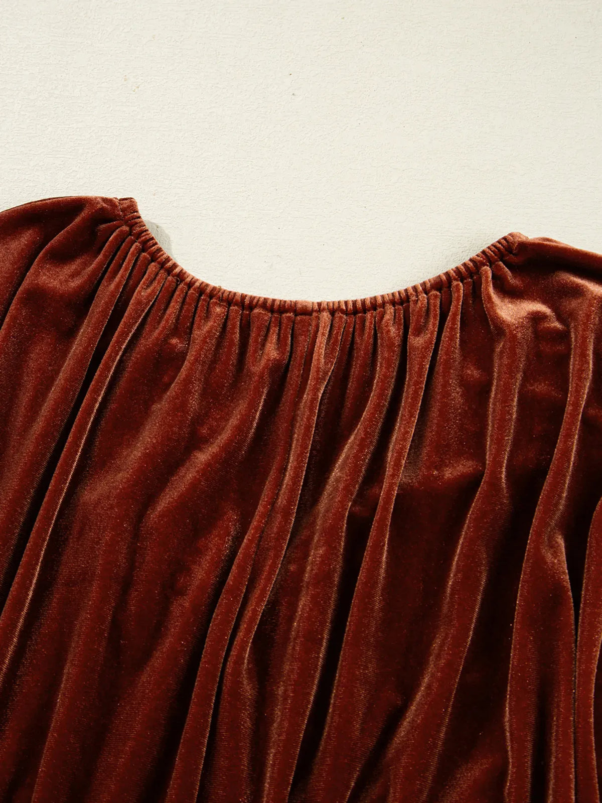 V Neck Puff Sleeve Velvet Dress-Dresses-Krush Kandy, Women's Online Fashion Boutique Located in Phoenix, Arizona (Scottsdale Area)