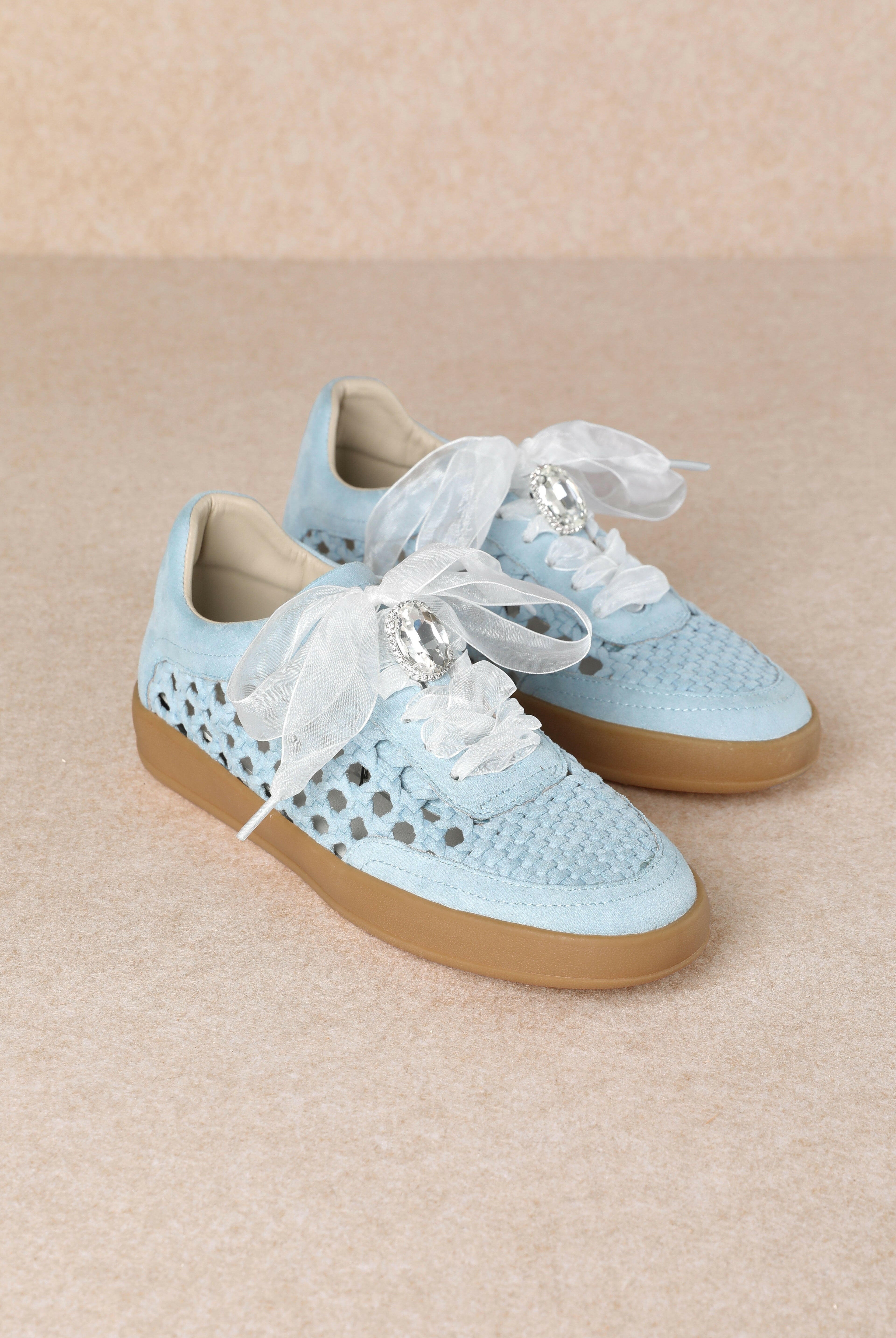 Giselle Suede And Woven Panels Sneakers-Shoes-Krush Kandy, Women's Online Fashion Boutique Located in Phoenix, Arizona (Scottsdale Area)