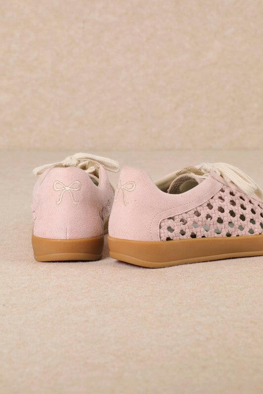 Giselle Suede And Woven Panels Sneakers-Shoes-Krush Kandy, Women's Online Fashion Boutique Located in Phoenix, Arizona (Scottsdale Area)