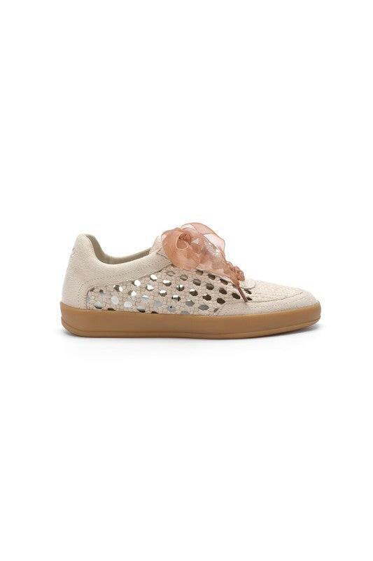 Giselle Suede And Woven Panels Sneakers-Shoes-Krush Kandy, Women's Online Fashion Boutique Located in Phoenix, Arizona (Scottsdale Area)
