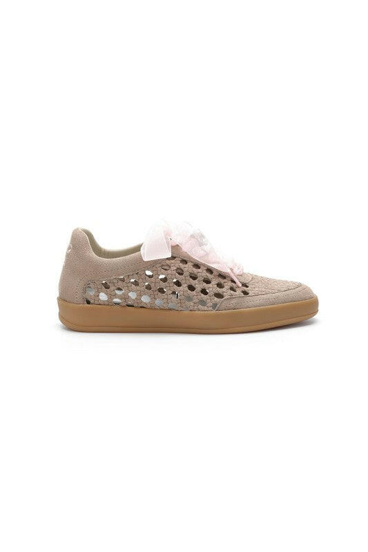 Giselle Suede And Woven Panels Sneakers-Shoes-Krush Kandy, Women's Online Fashion Boutique Located in Phoenix, Arizona (Scottsdale Area)