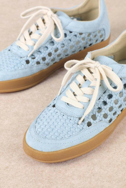 Giselle Suede And Woven Panels Sneakers-Shoes-Krush Kandy, Women's Online Fashion Boutique Located in Phoenix, Arizona (Scottsdale Area)