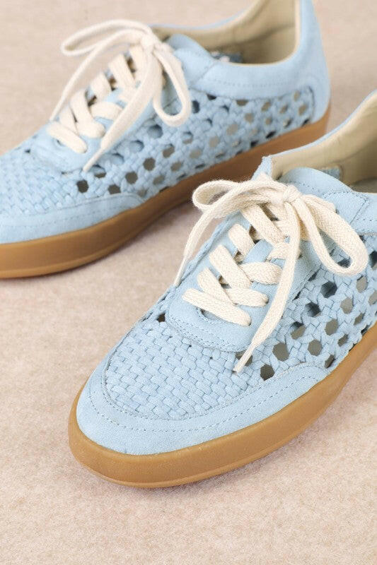 Giselle Suede And Woven Panels Sneakers-Shoes-Krush Kandy, Women's Online Fashion Boutique Located in Phoenix, Arizona (Scottsdale Area)