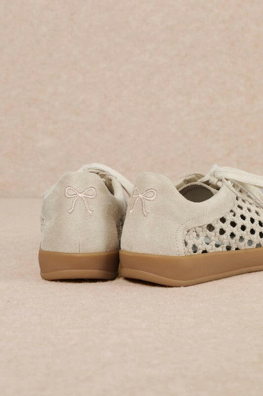 Giselle Suede And Woven Panels Sneakers-Shoes-Krush Kandy, Women's Online Fashion Boutique Located in Phoenix, Arizona (Scottsdale Area)