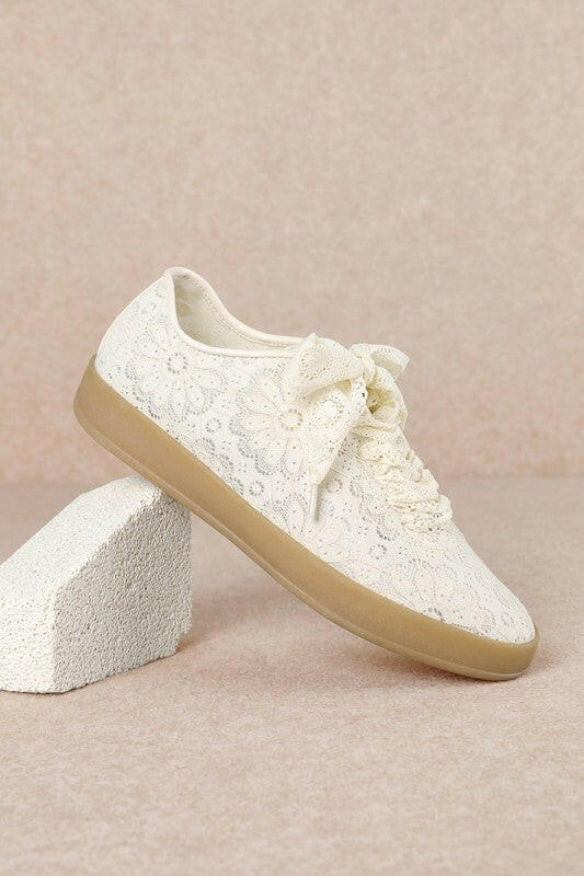 VERA Delicate Lace Sneakers-Shoes-Krush Kandy, Women's Online Fashion Boutique Located in Phoenix, Arizona (Scottsdale Area)