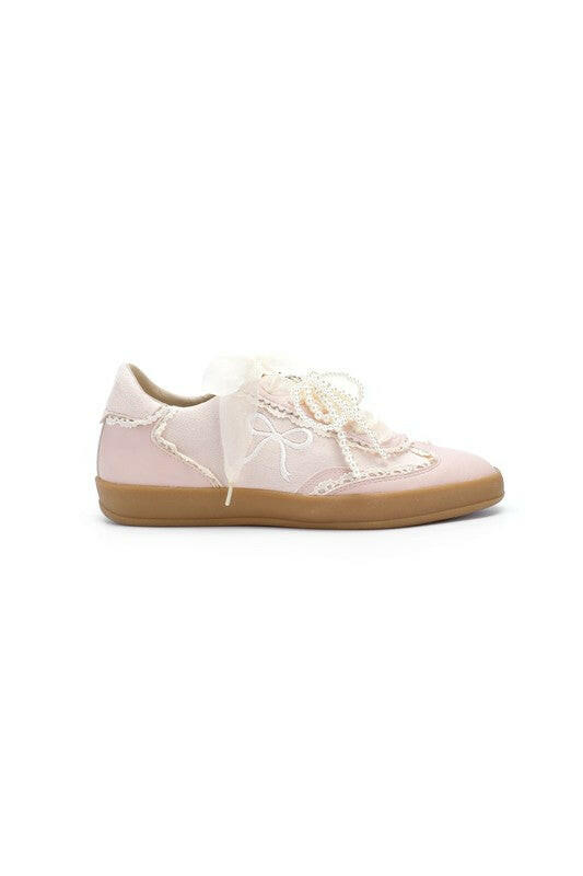 JULIE Bow Lace Sneakers-Shoes-Krush Kandy, Women's Online Fashion Boutique Located in Phoenix, Arizona (Scottsdale Area)
