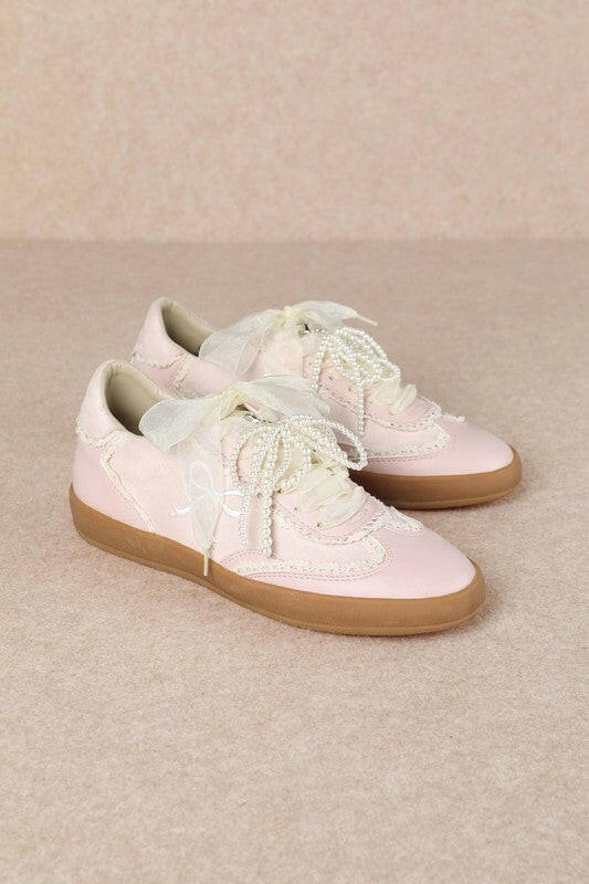 JULIE Bow Lace Sneakers-Shoes-Krush Kandy, Women's Online Fashion Boutique Located in Phoenix, Arizona (Scottsdale Area)