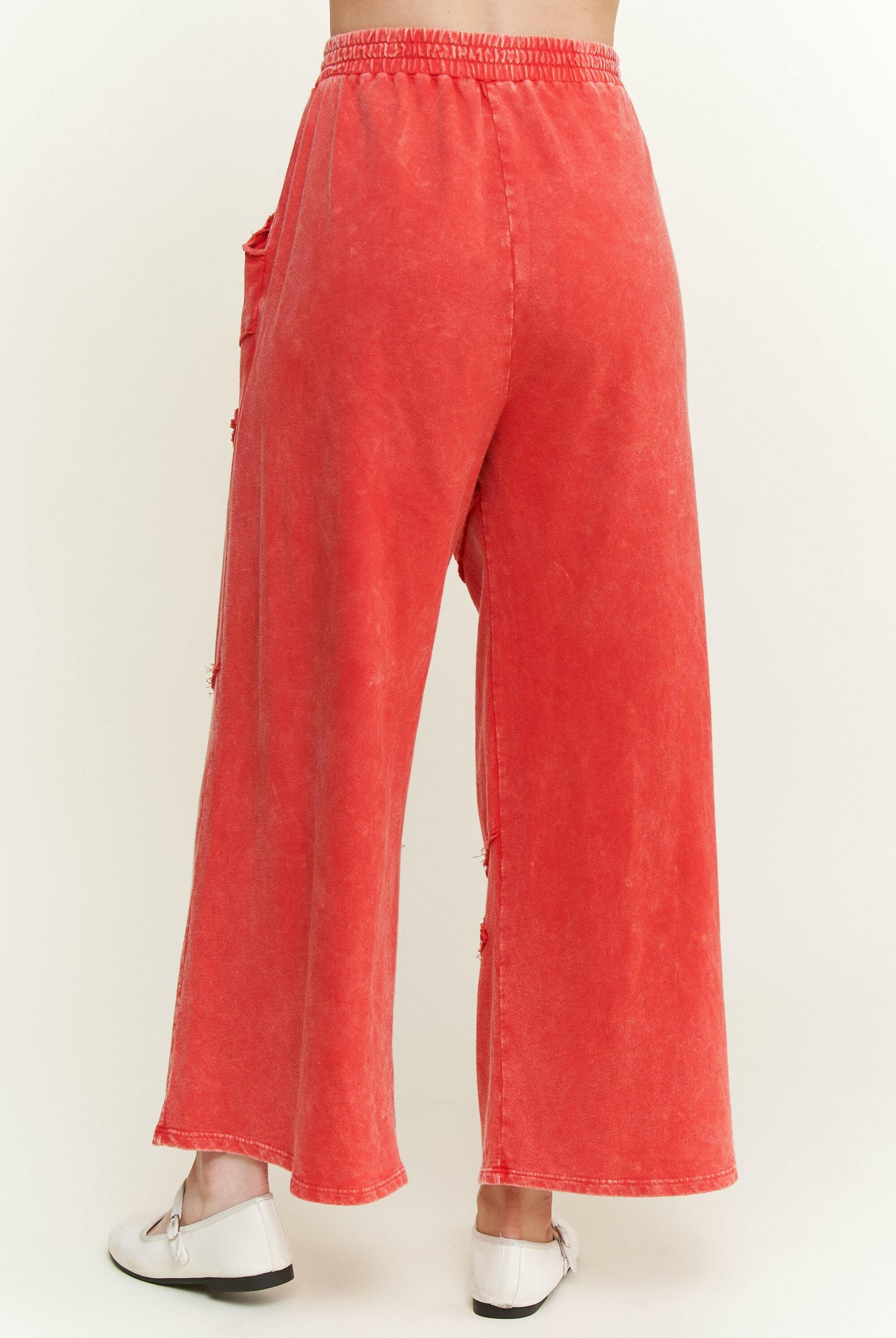 J.HER Mineral Washed Star Patch Wide Leg Cropped Pants-Pants-Krush Kandy, Women's Online Fashion Boutique Located in Phoenix, Arizona (Scottsdale Area)