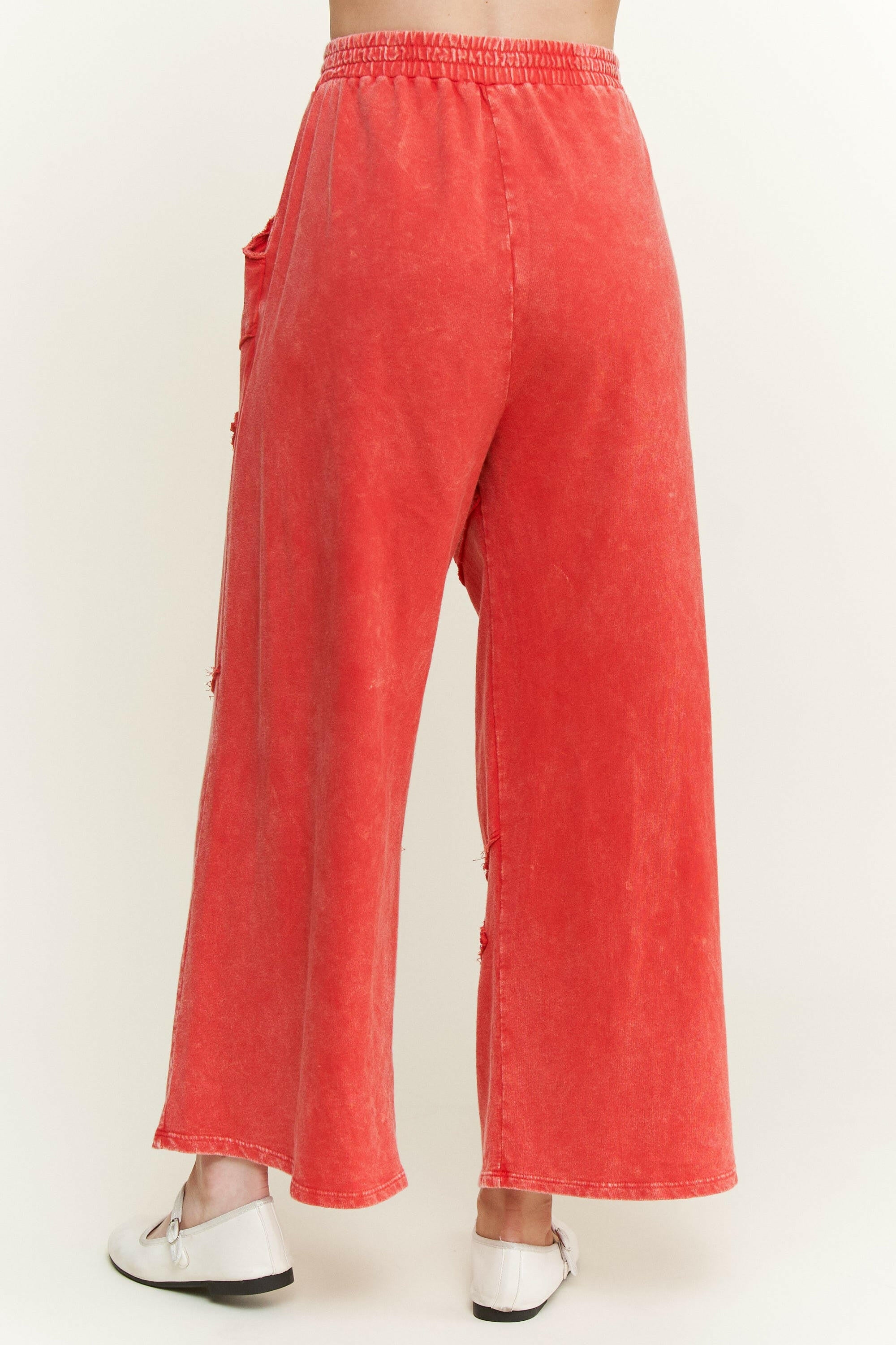 J.HER Mineral Washed Star Patch Wide Leg Cropped Pants-Pants-Krush Kandy, Women's Online Fashion Boutique Located in Phoenix, Arizona (Scottsdale Area)