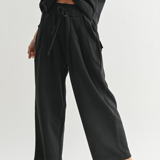 Dune Drift Cotton Blend Wide Leg Pants-Pants-Krush Kandy, Women's Online Fashion Boutique Located in Phoenix, Arizona (Scottsdale Area)