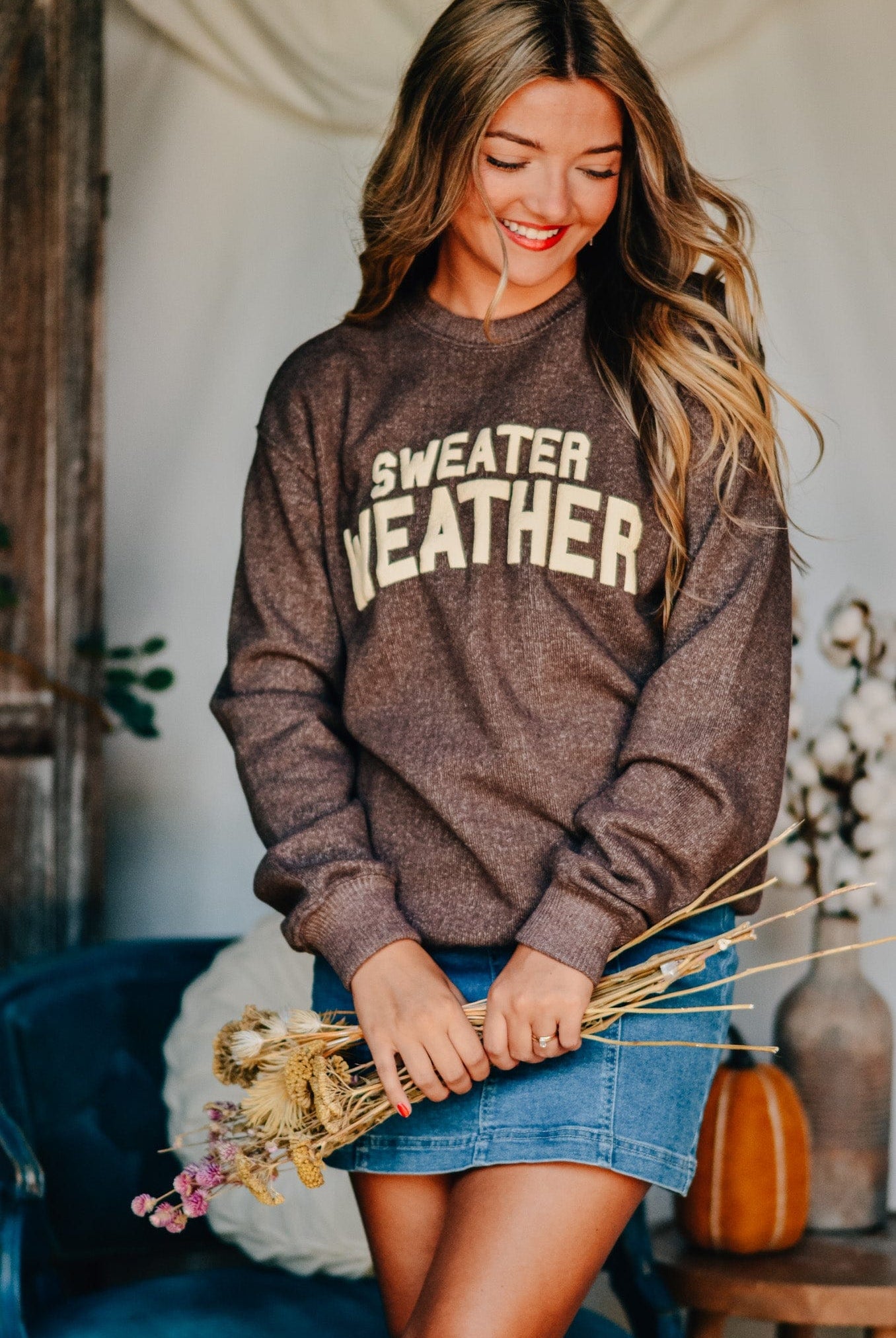Sweater Weather Knit Sweatshirt-Krush Kandy, Women's Online Fashion Boutique Located in Phoenix, Arizona (Scottsdale Area)