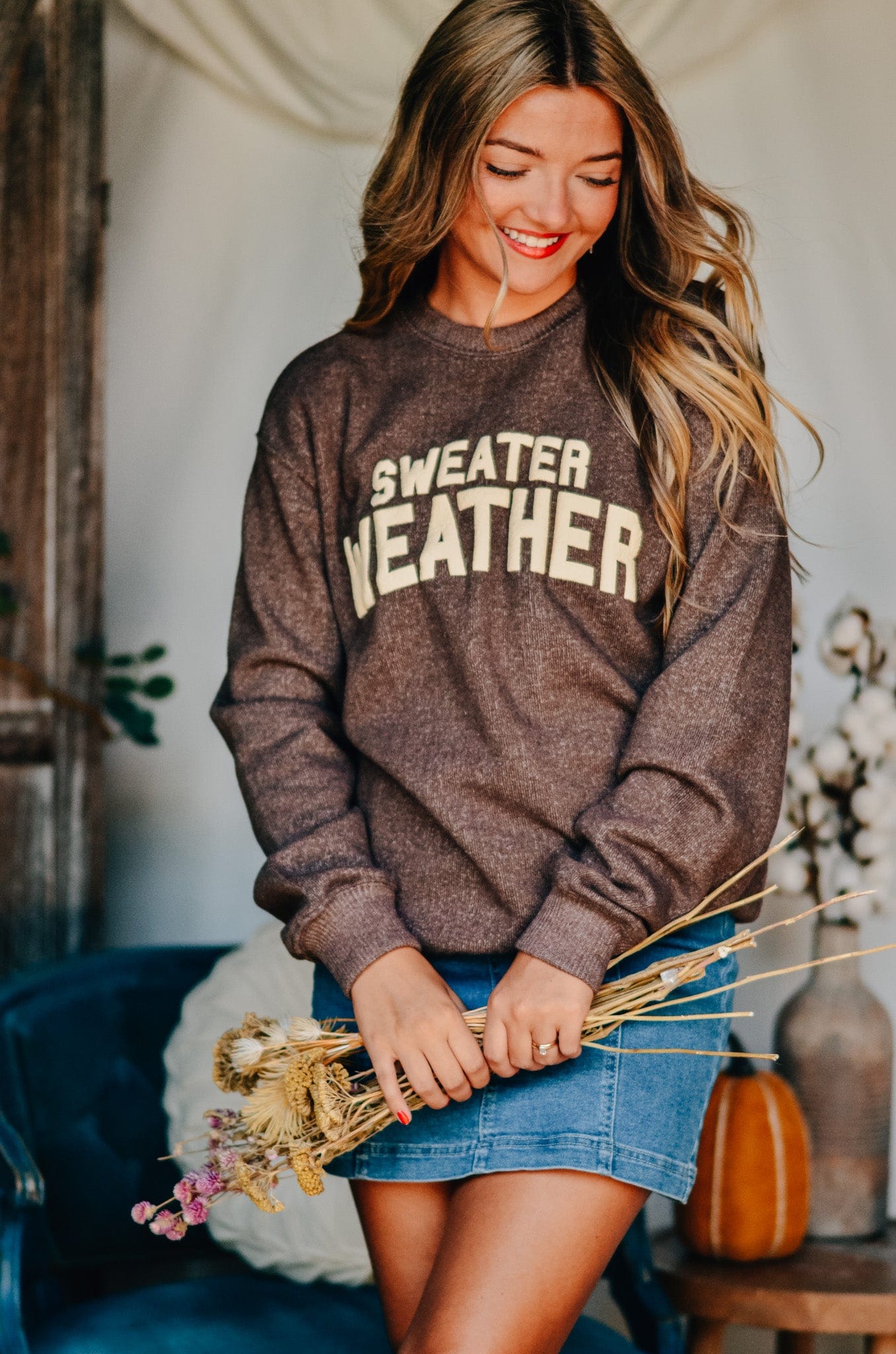 Sweater Weather Knit Sweatshirt-Krush Kandy, Women's Online Fashion Boutique Located in Phoenix, Arizona (Scottsdale Area)