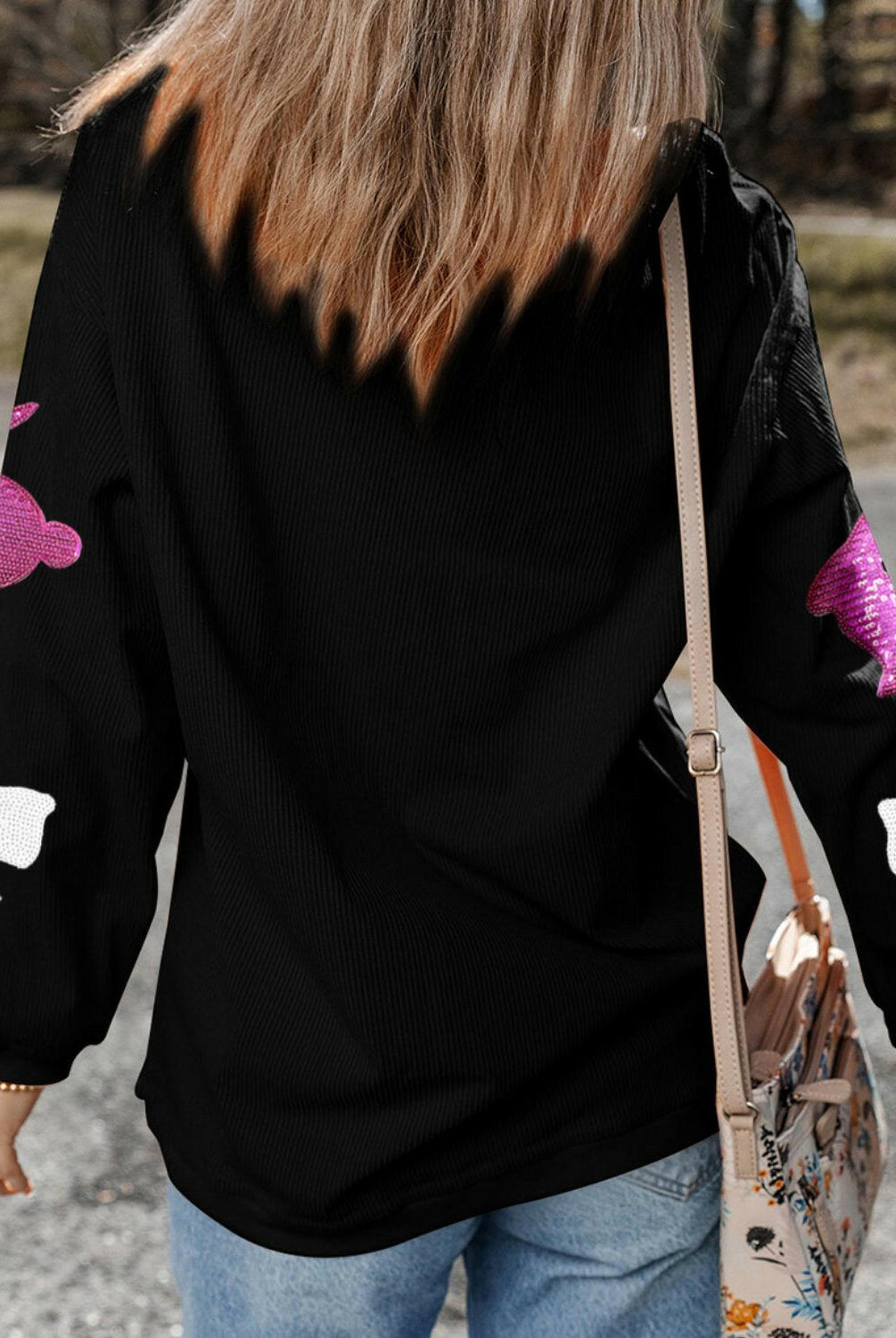 Sequin Bunny & Bow Sweater-Sweaters-Krush Kandy, Women's Online Fashion Boutique Located in Phoenix, Arizona (Scottsdale Area)