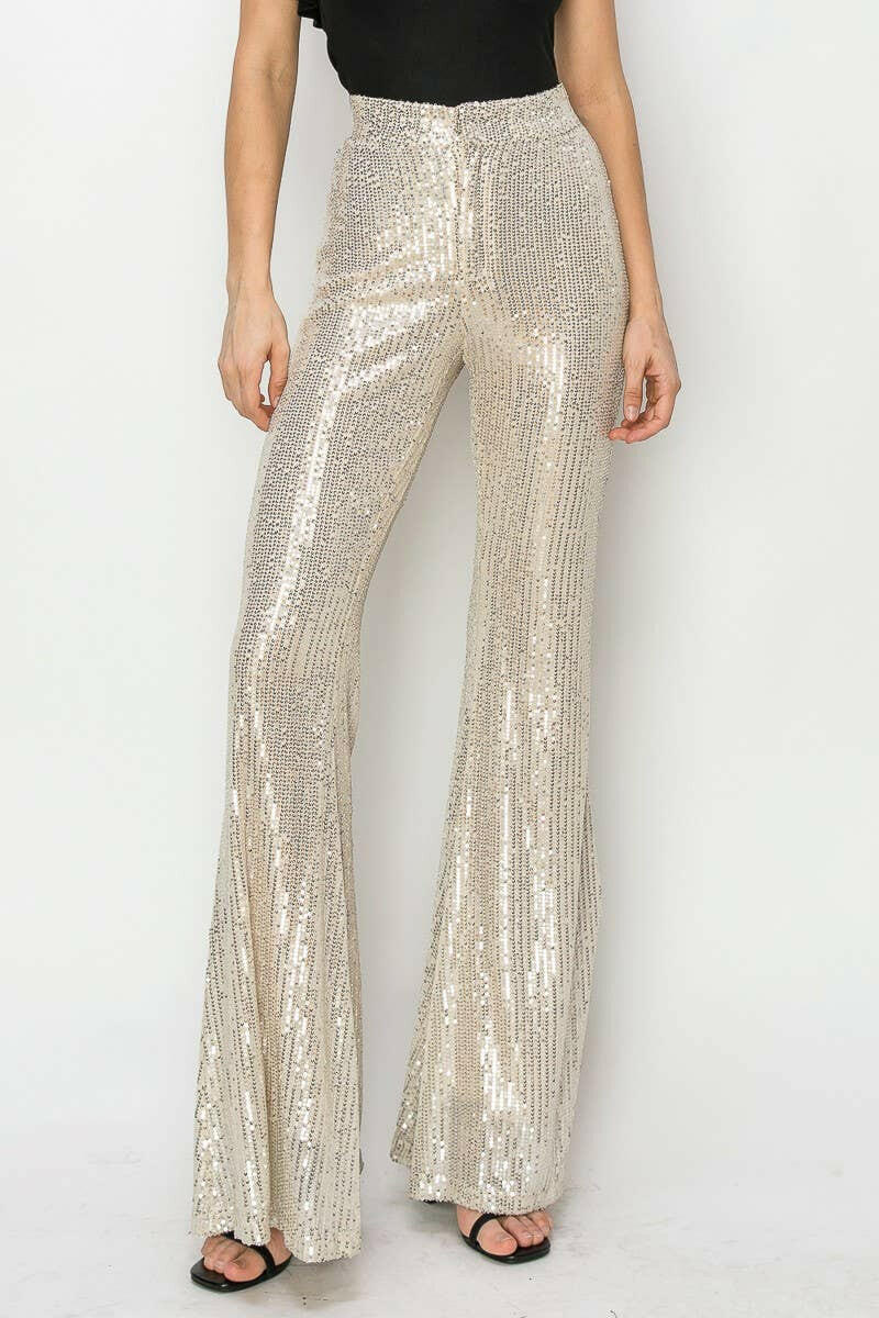 Disco Dreams Sequin Flares-Pants-Krush Kandy, Women's Online Fashion Boutique Located in Phoenix, Arizona (Scottsdale Area)