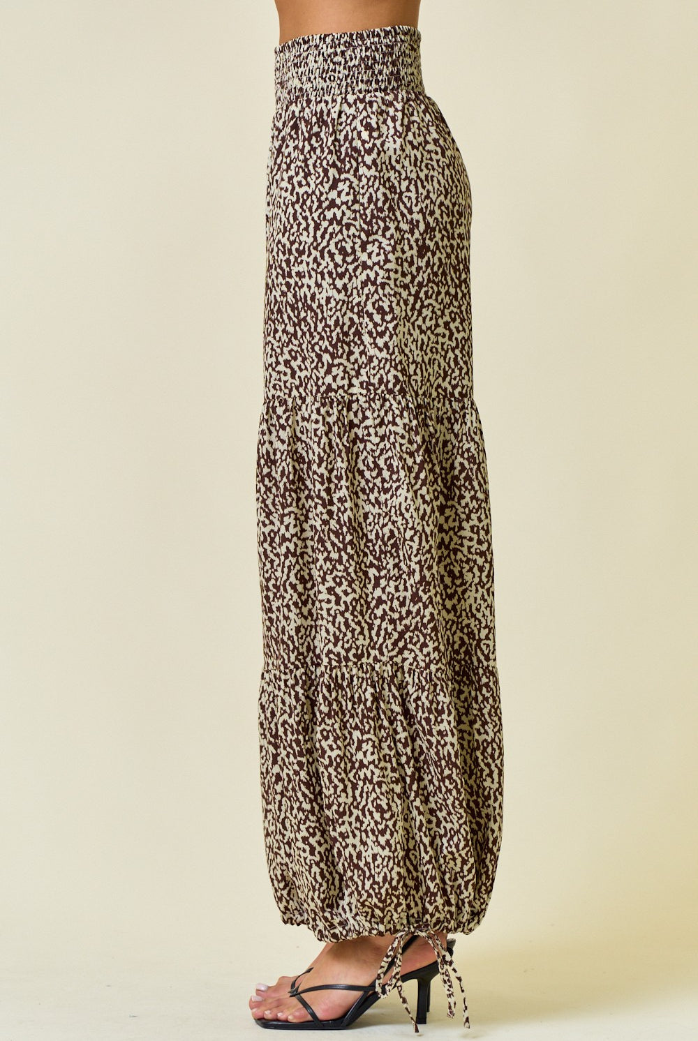 Printed Smocked Waist Tiered Wide-Leg Pants-Pants-Krush Kandy, Women's Online Fashion Boutique Located in Phoenix, Arizona (Scottsdale Area)