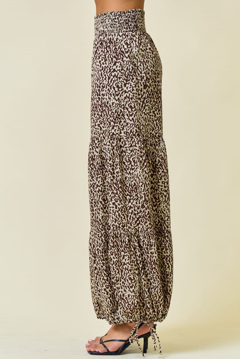Printed Smocked Waist Tiered Wide-Leg Pants-Pants-Krush Kandy, Women's Online Fashion Boutique Located in Phoenix, Arizona (Scottsdale Area)