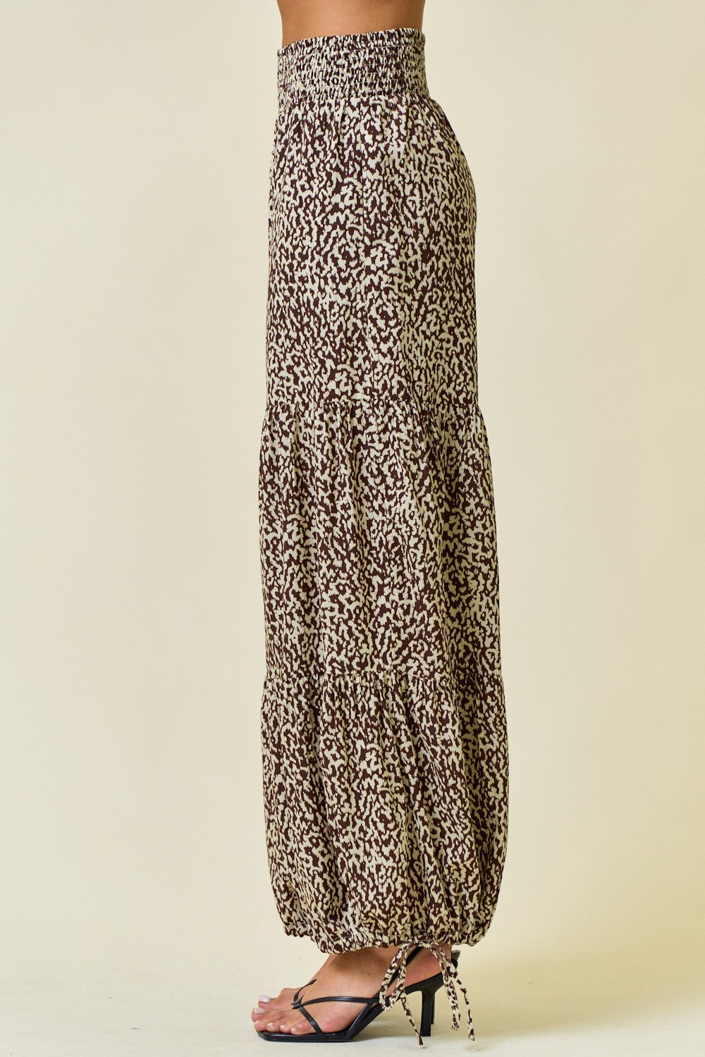 Printed Smocked Waist Tiered Wide-Leg Pants-Pants-Krush Kandy, Women's Online Fashion Boutique Located in Phoenix, Arizona (Scottsdale Area)